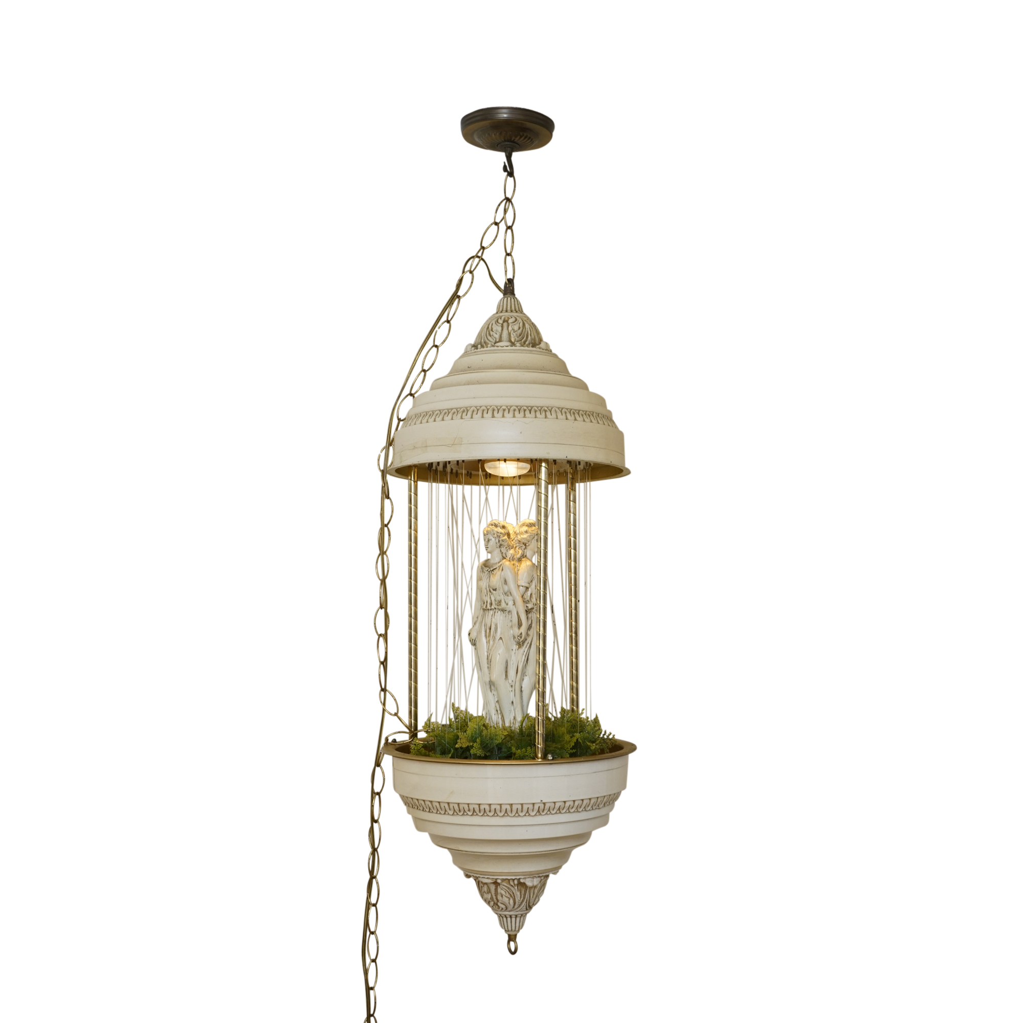 Vintage Oil Rain Lamp Featuring the Three Graces