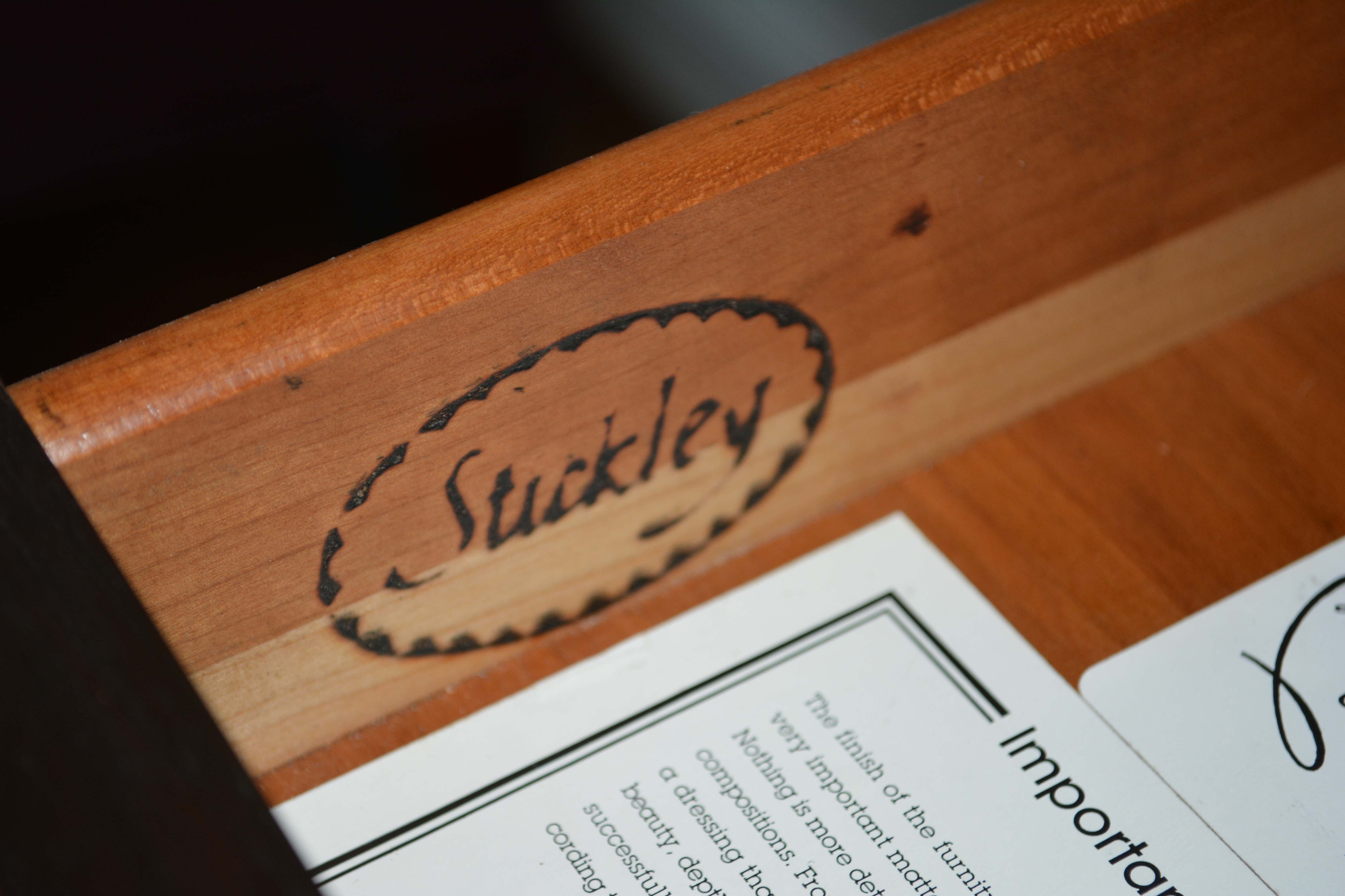 Stickley Federal Style Sofa Table with Stickley Stools