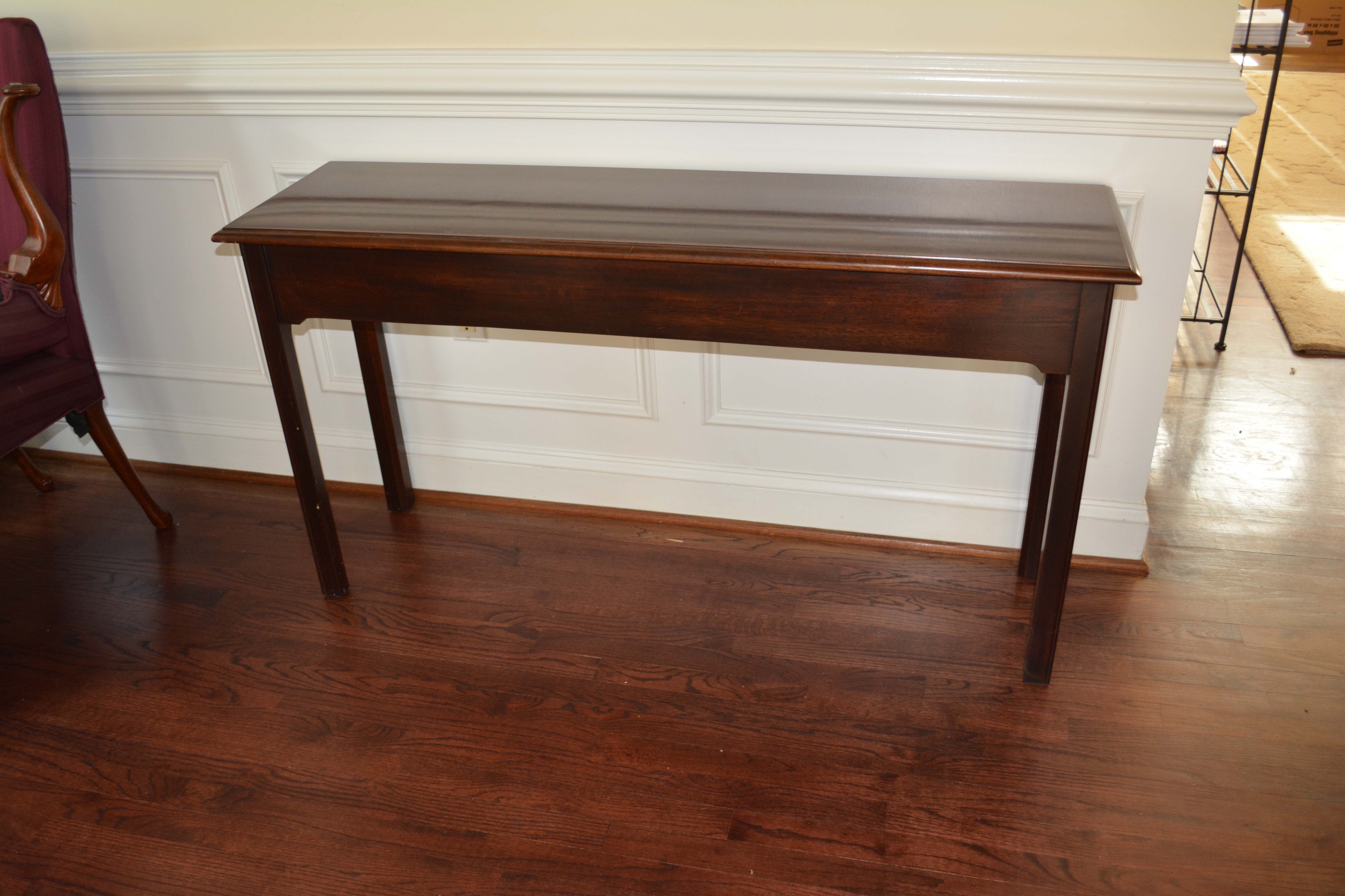 Stickley Federal Style Sofa Table with Stickley Stools