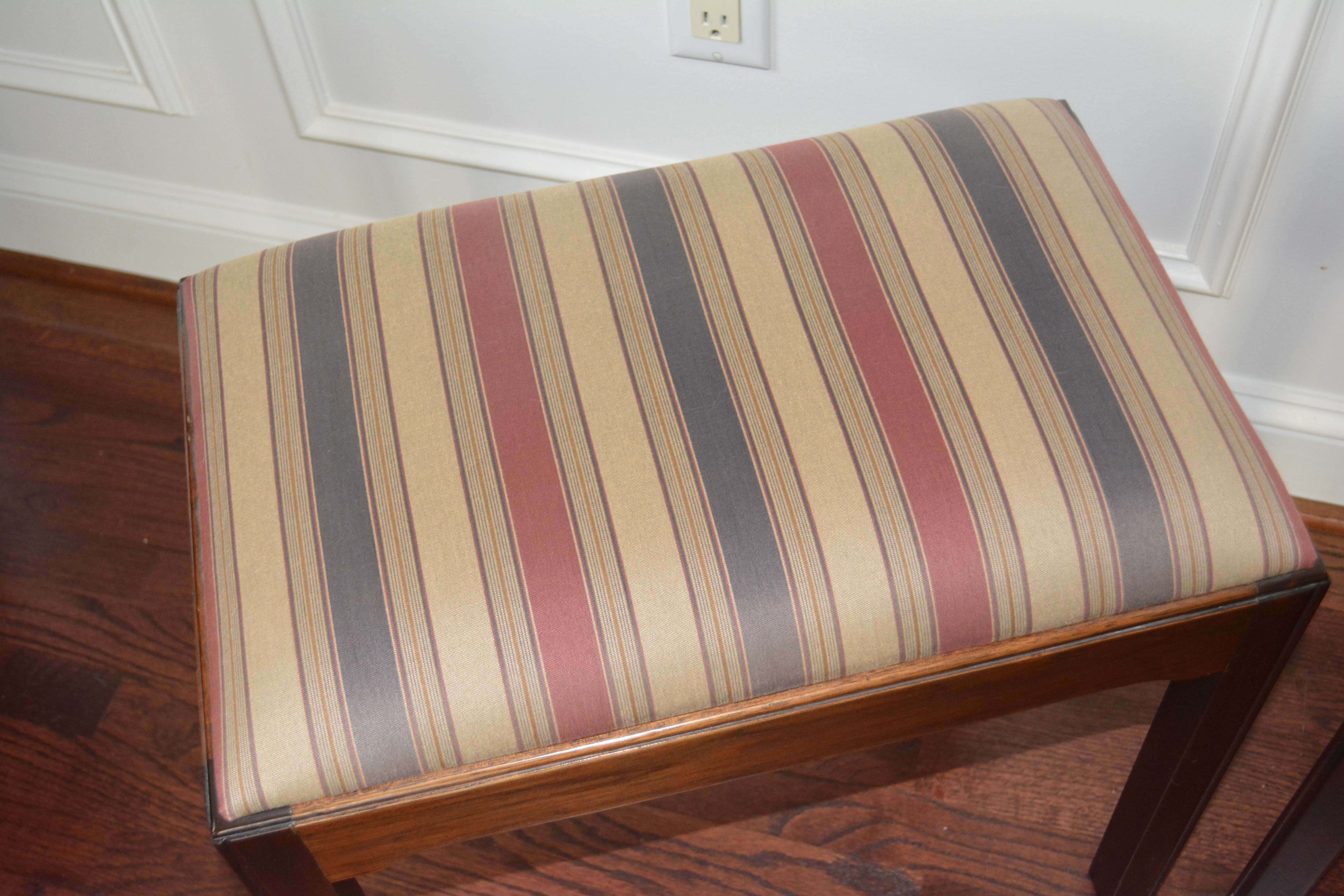 Stickley Federal Style Sofa Table with Stickley Stools