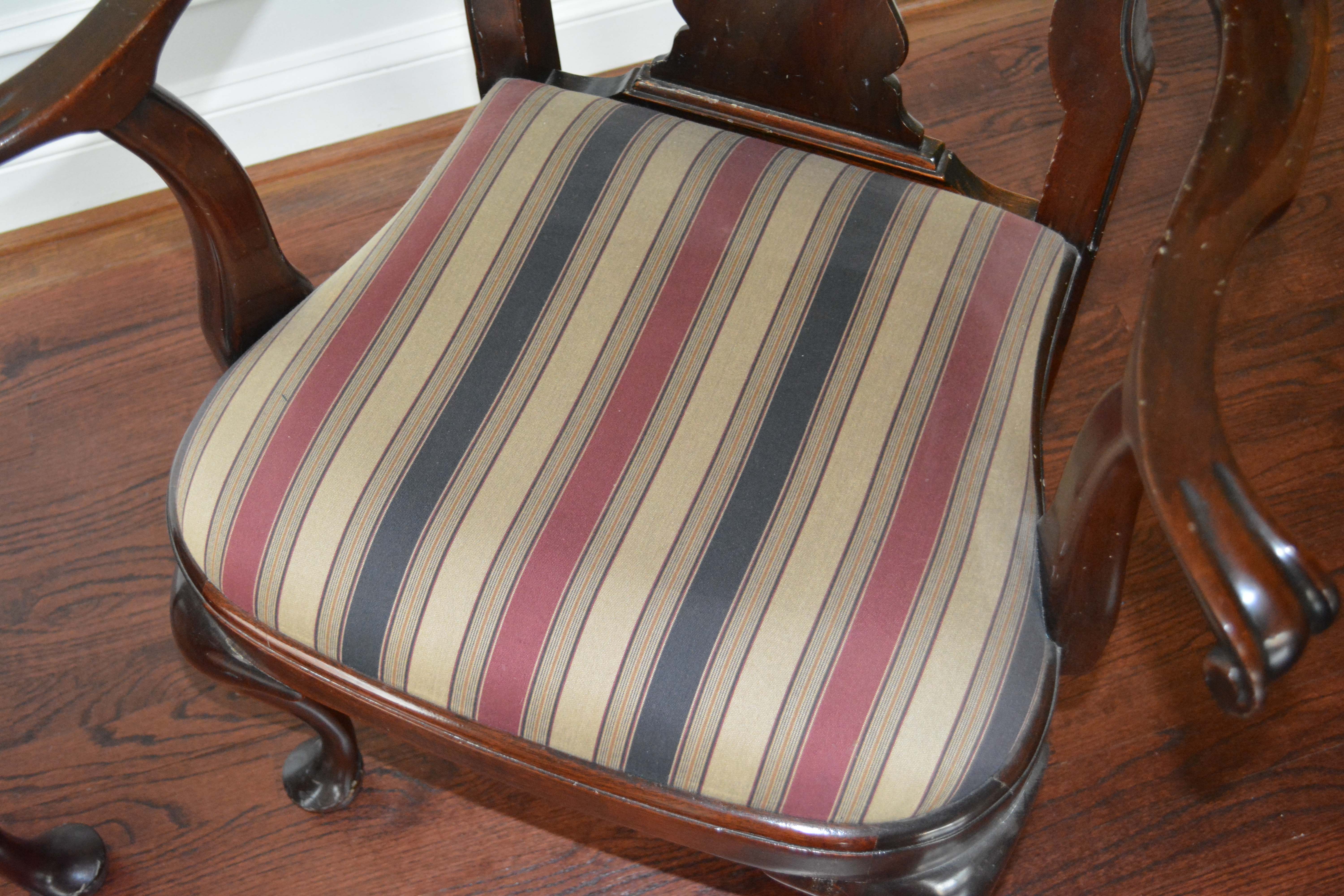 Pair of Queen Anne Style Armchairs by Stickley