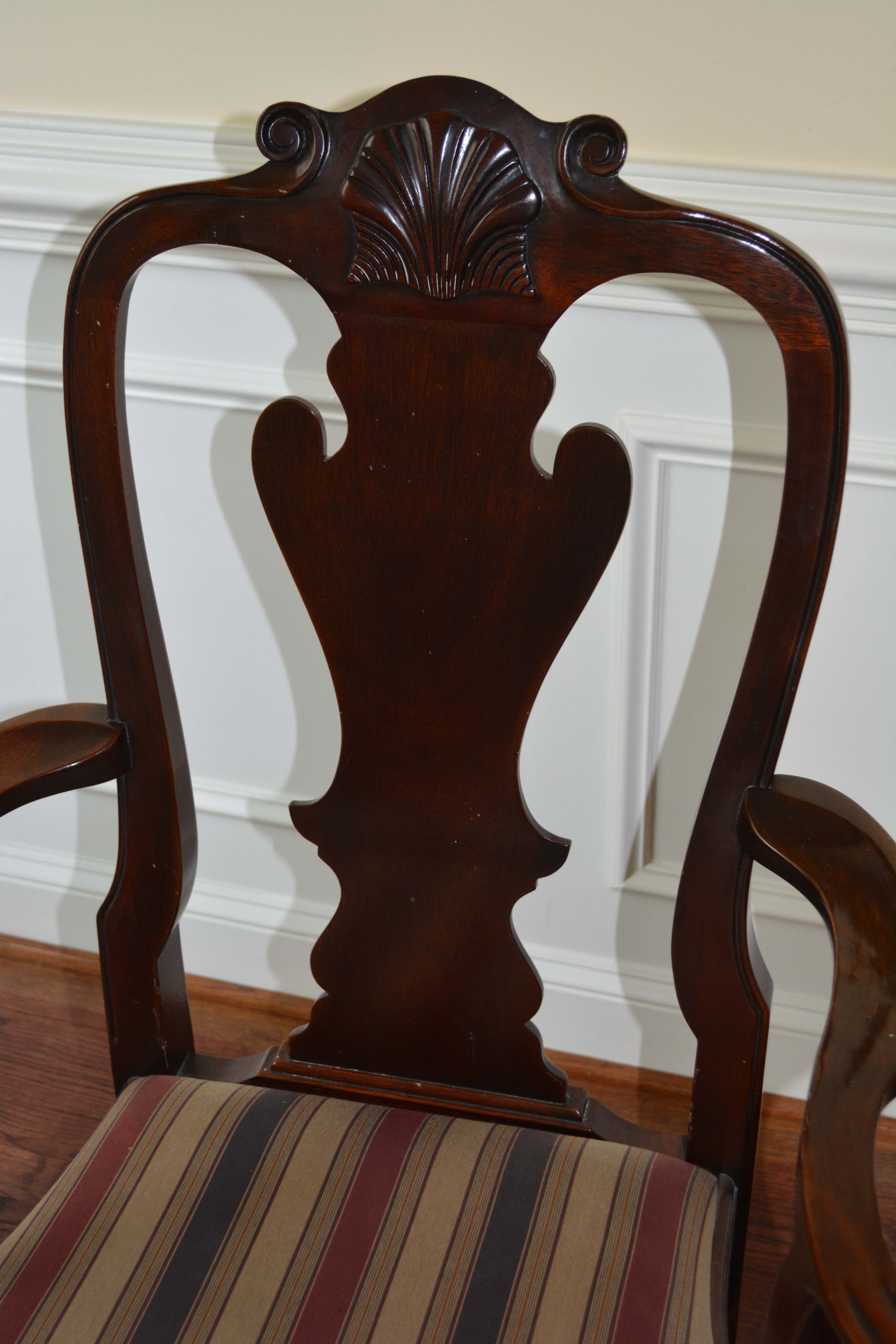 Pair of Queen Anne Style Armchairs by Stickley