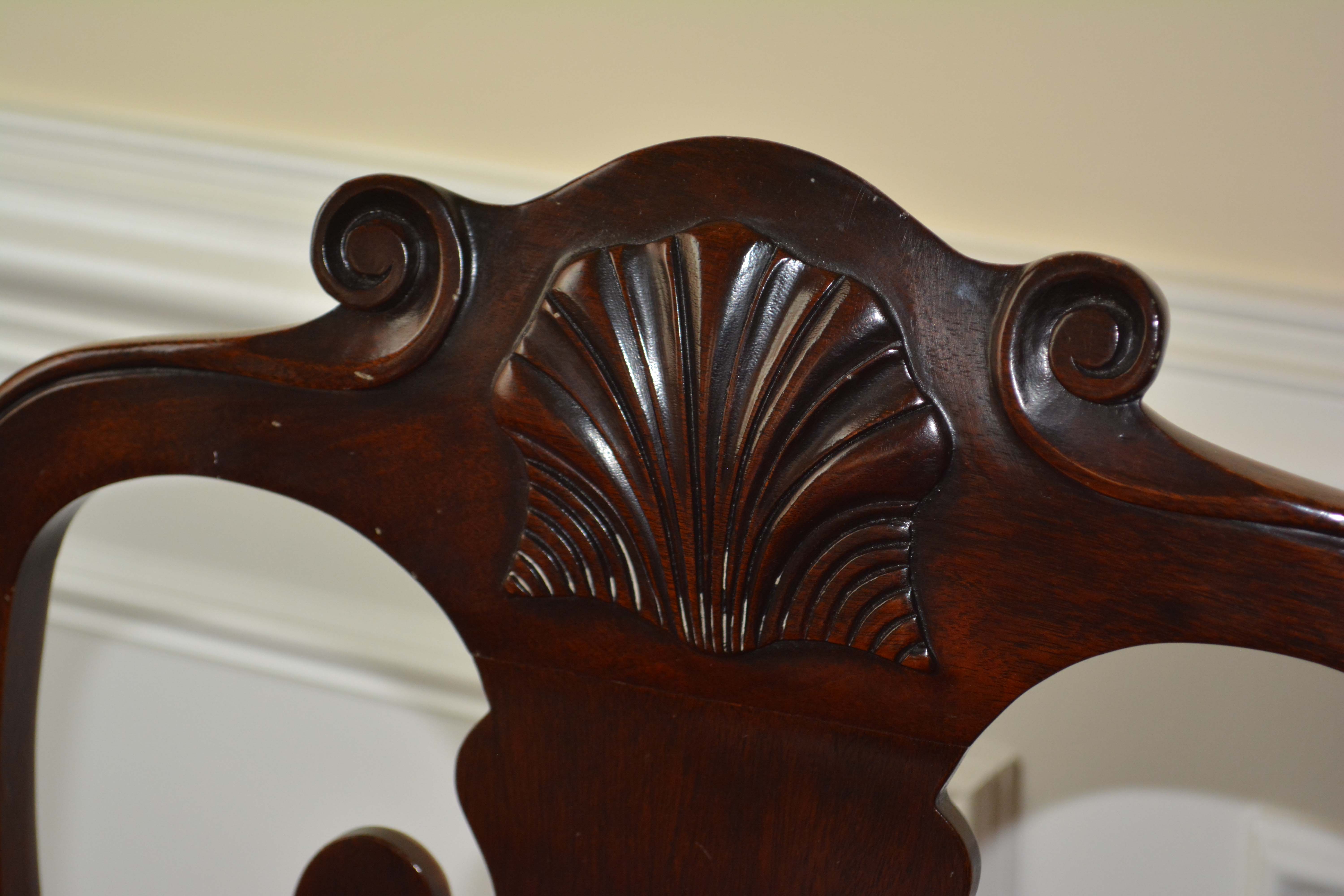 Pair of Queen Anne Style Armchairs by Stickley