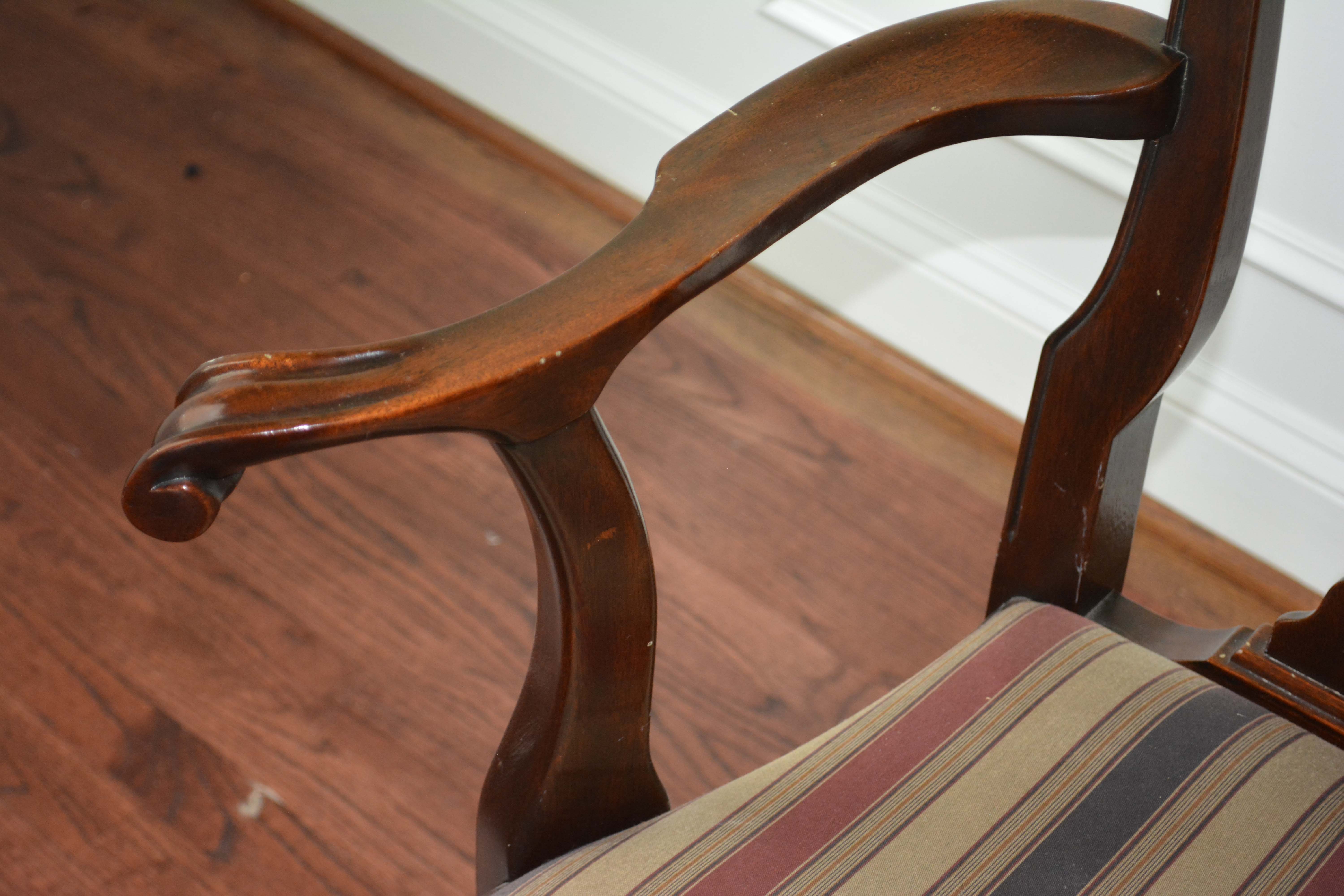 Pair of Queen Anne Style Armchairs by Stickley