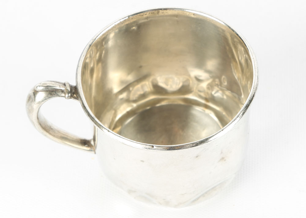 Vintage Birks Sterling Silver Baby Cup and Webster Rattle