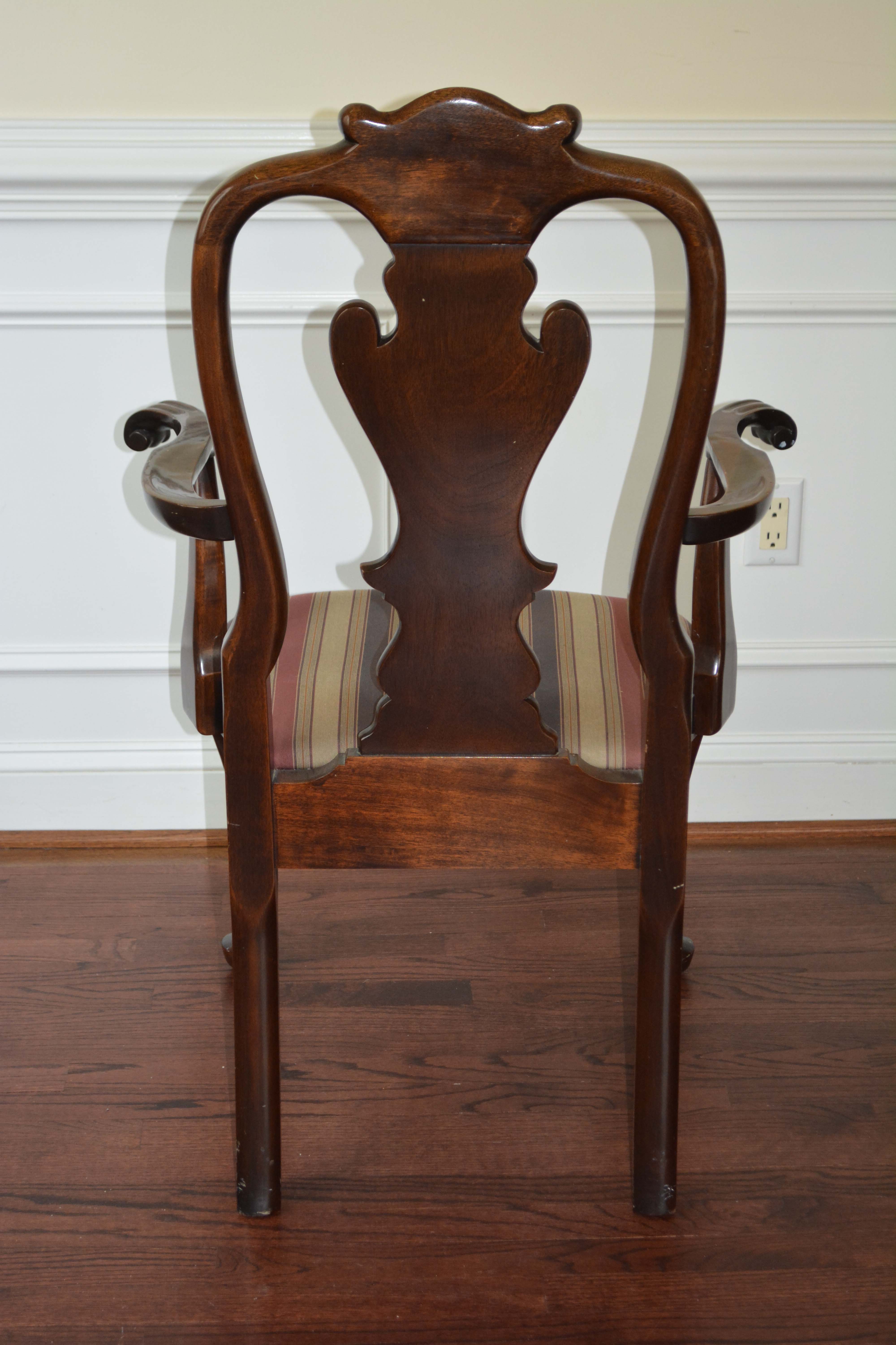 Pair of Queen Anne Style Armchairs by Stickley