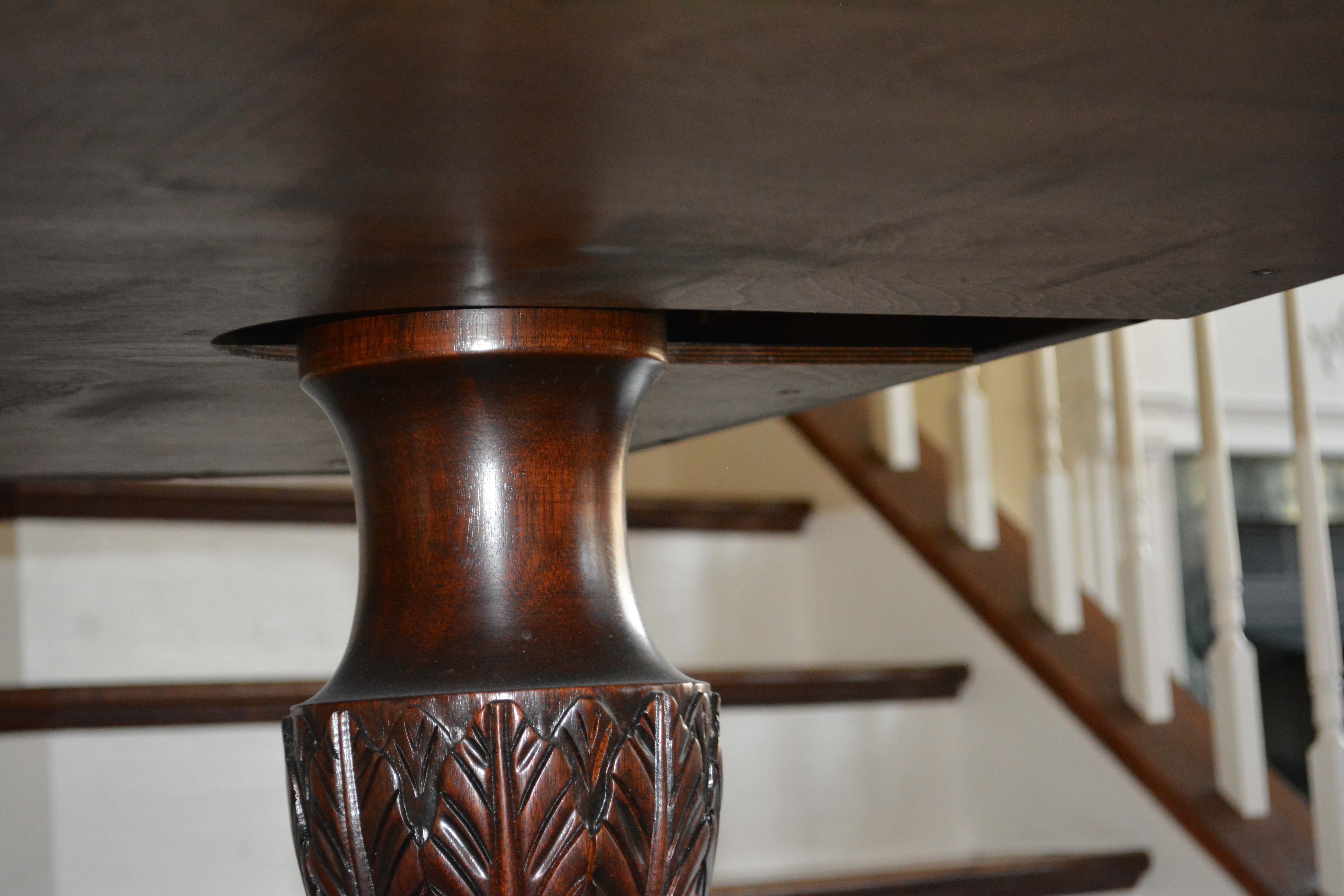 Stickley Mahogany Clipped Corner Dining Table