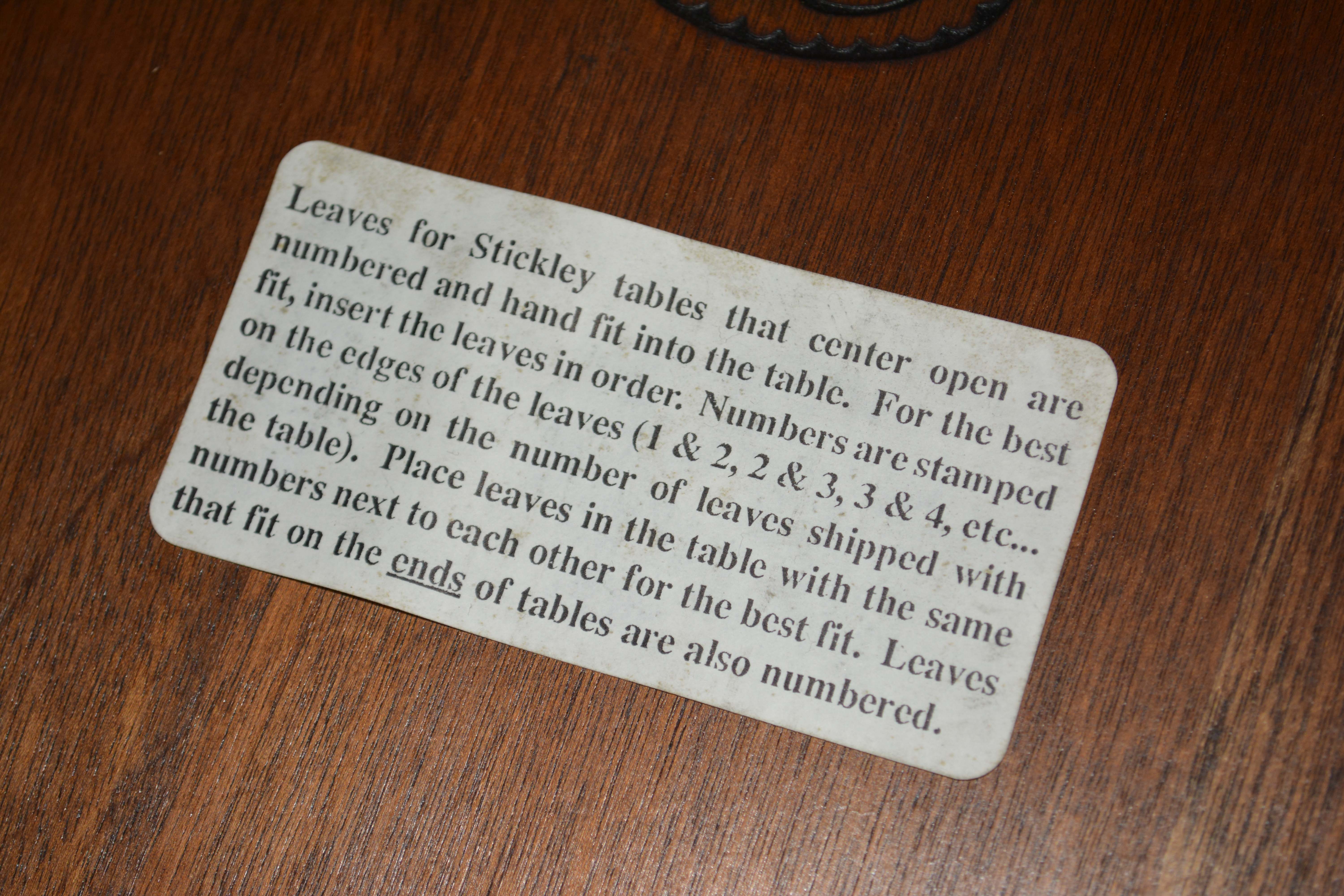 Stickley Mahogany Clipped Corner Dining Table