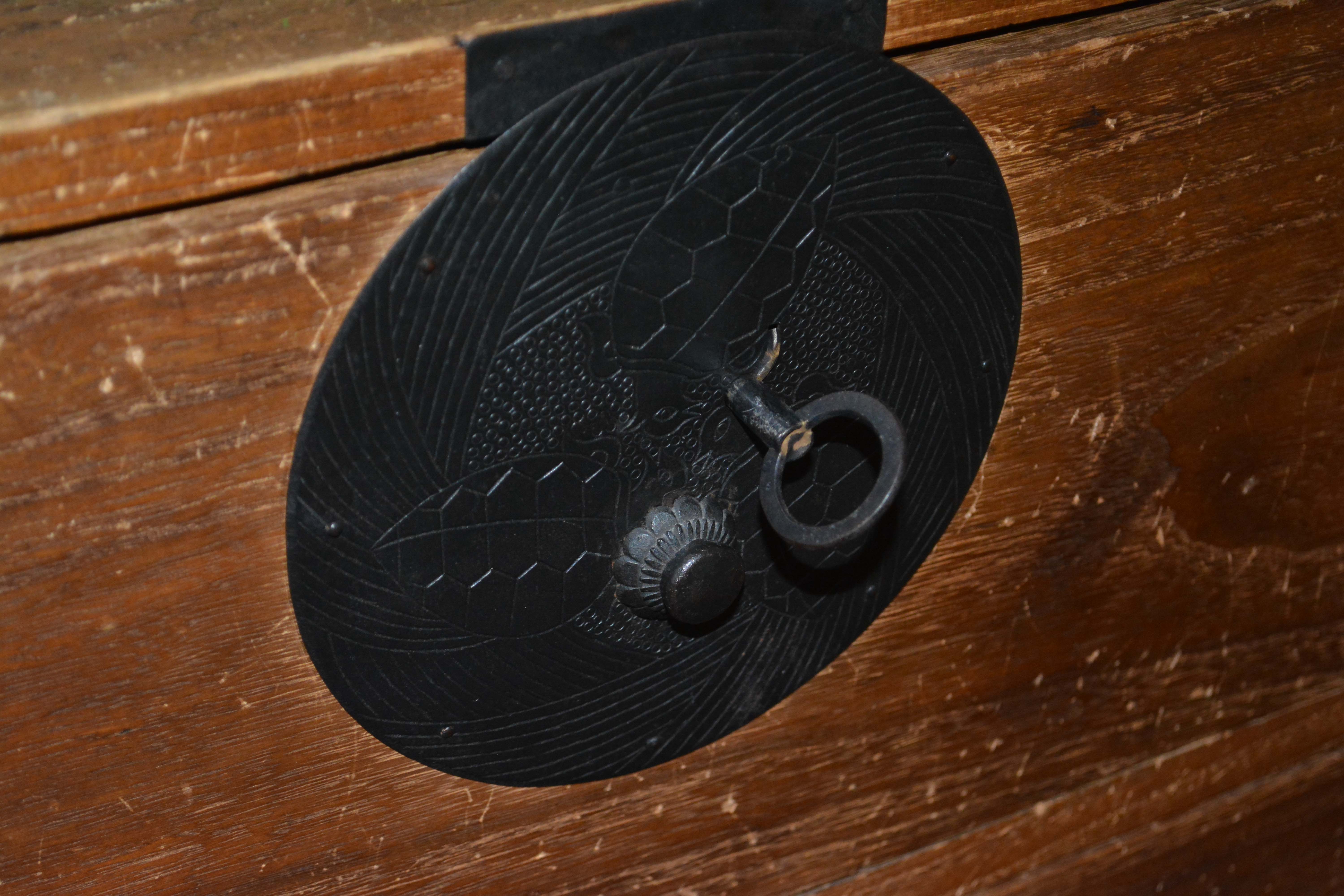 Antique Japanese Stacking Campaign Chests