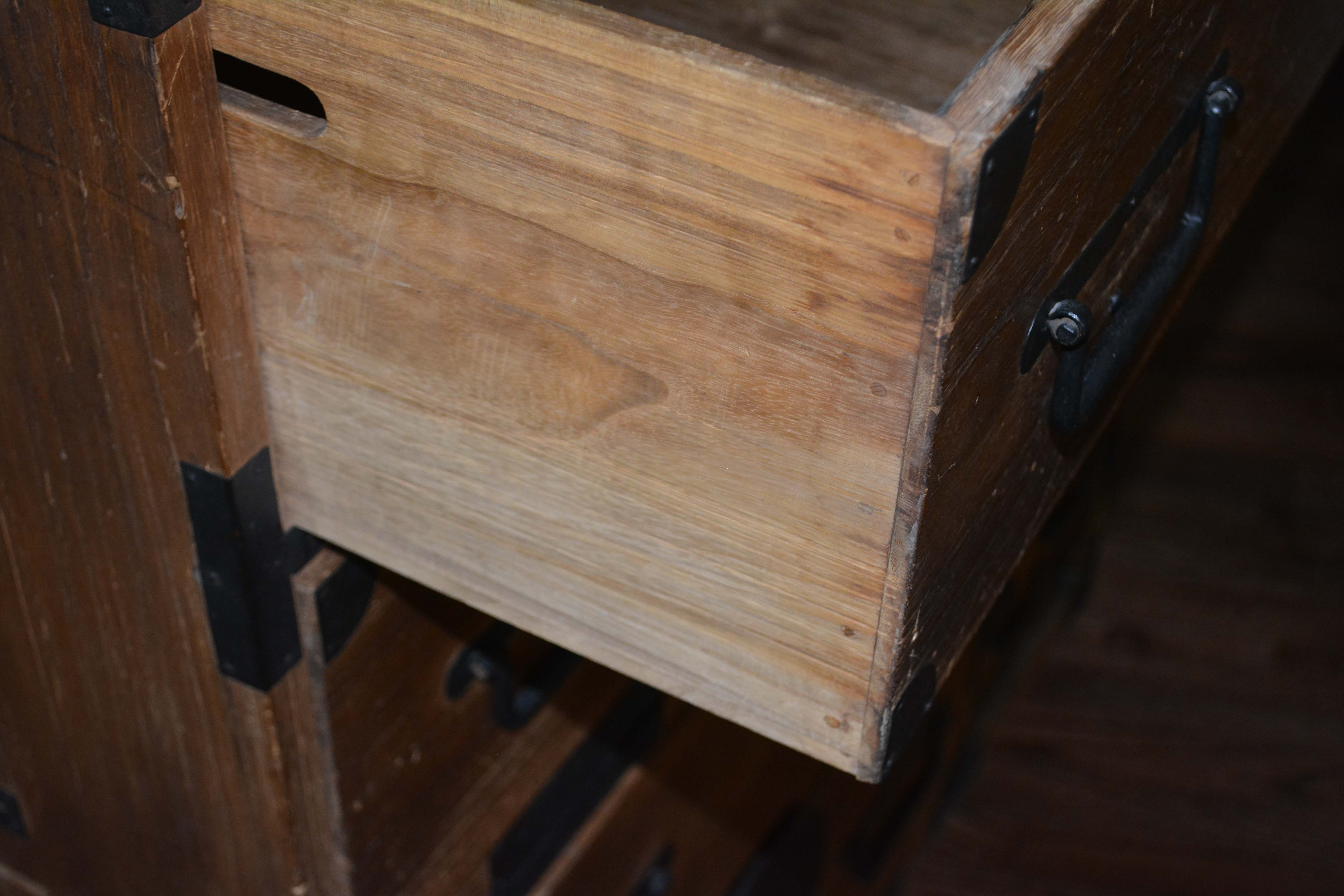 Antique Japanese Stacking Campaign Chests