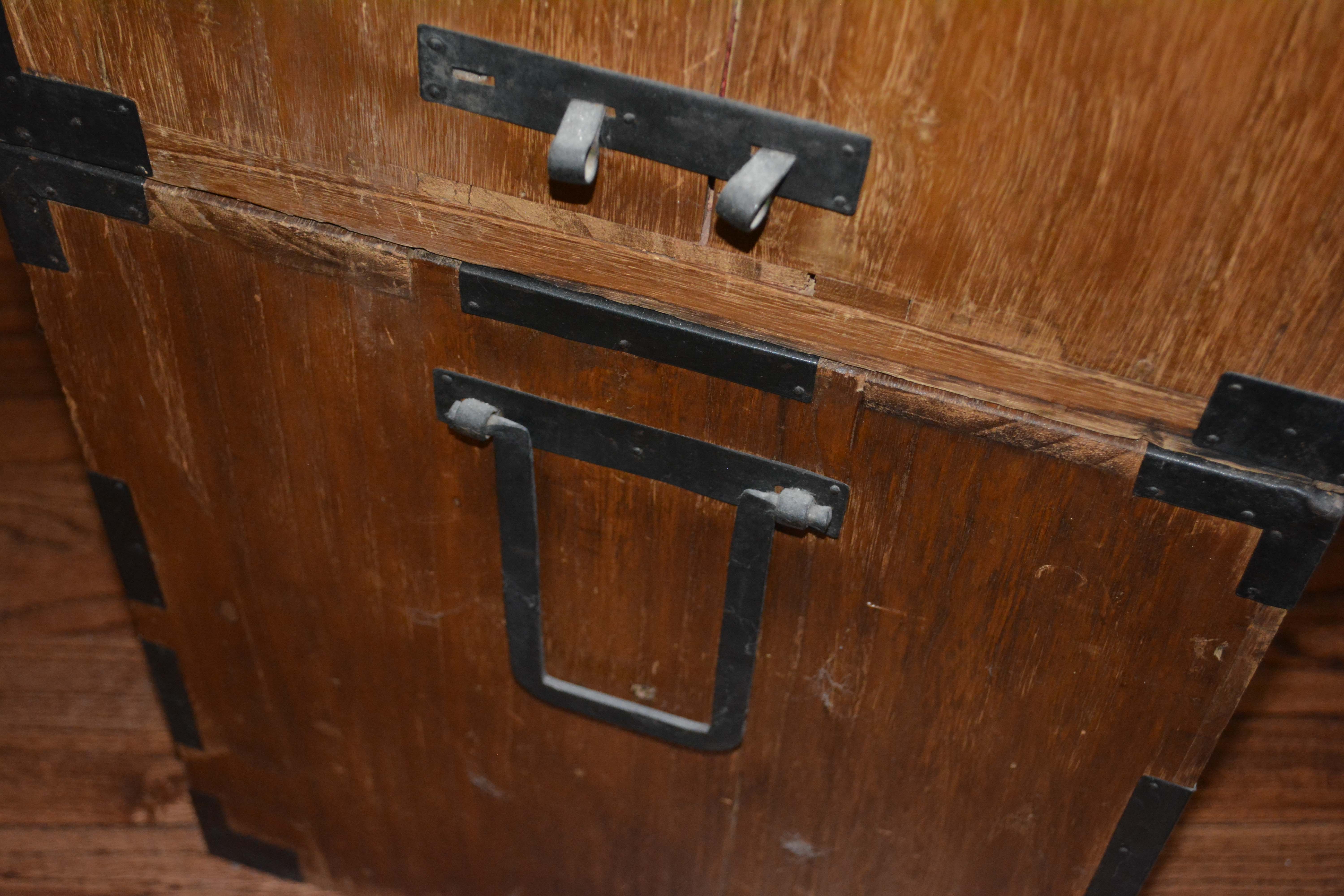 Antique Japanese Stacking Campaign Chests