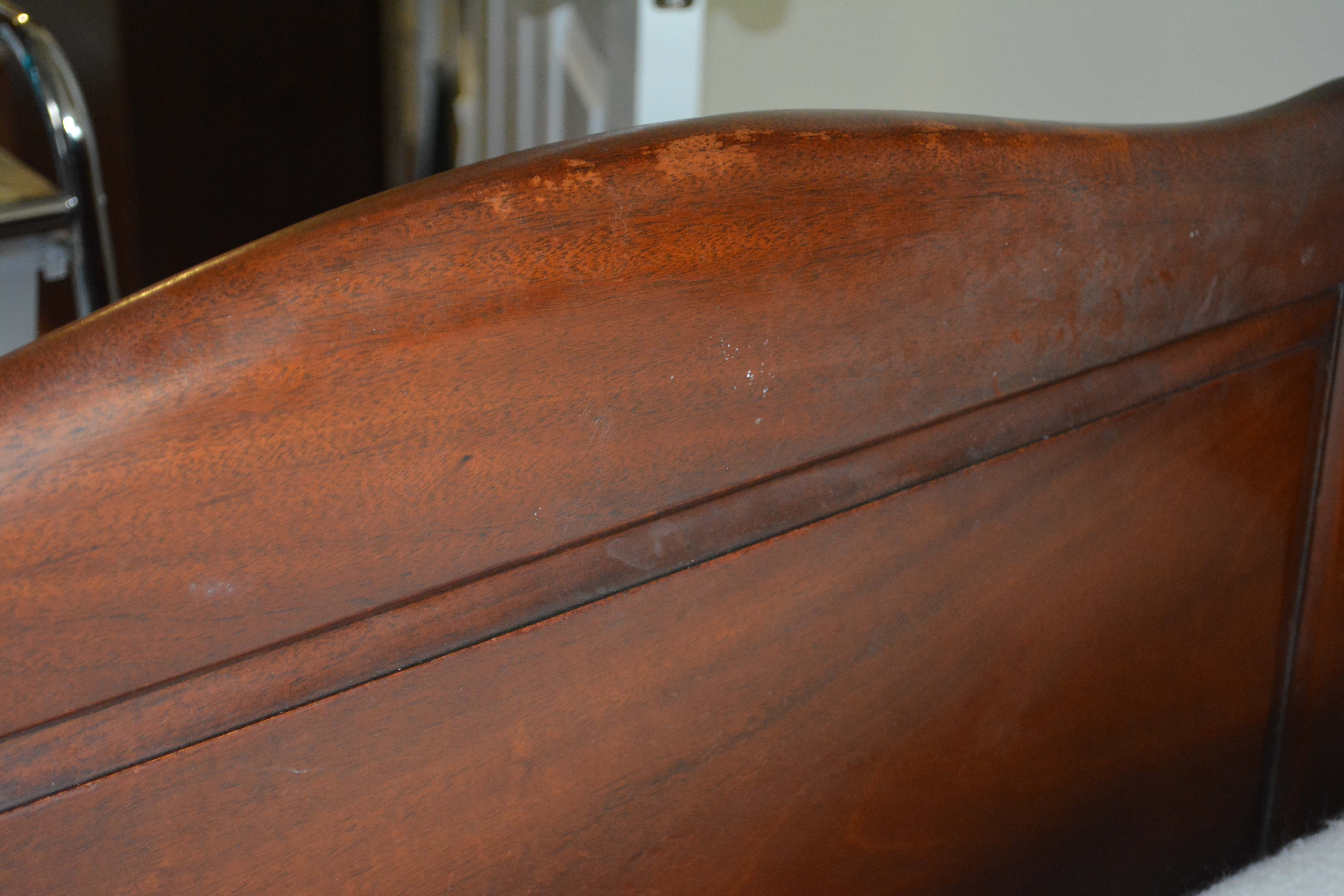 Vintage Mahogany Twin Spool Bed Frame