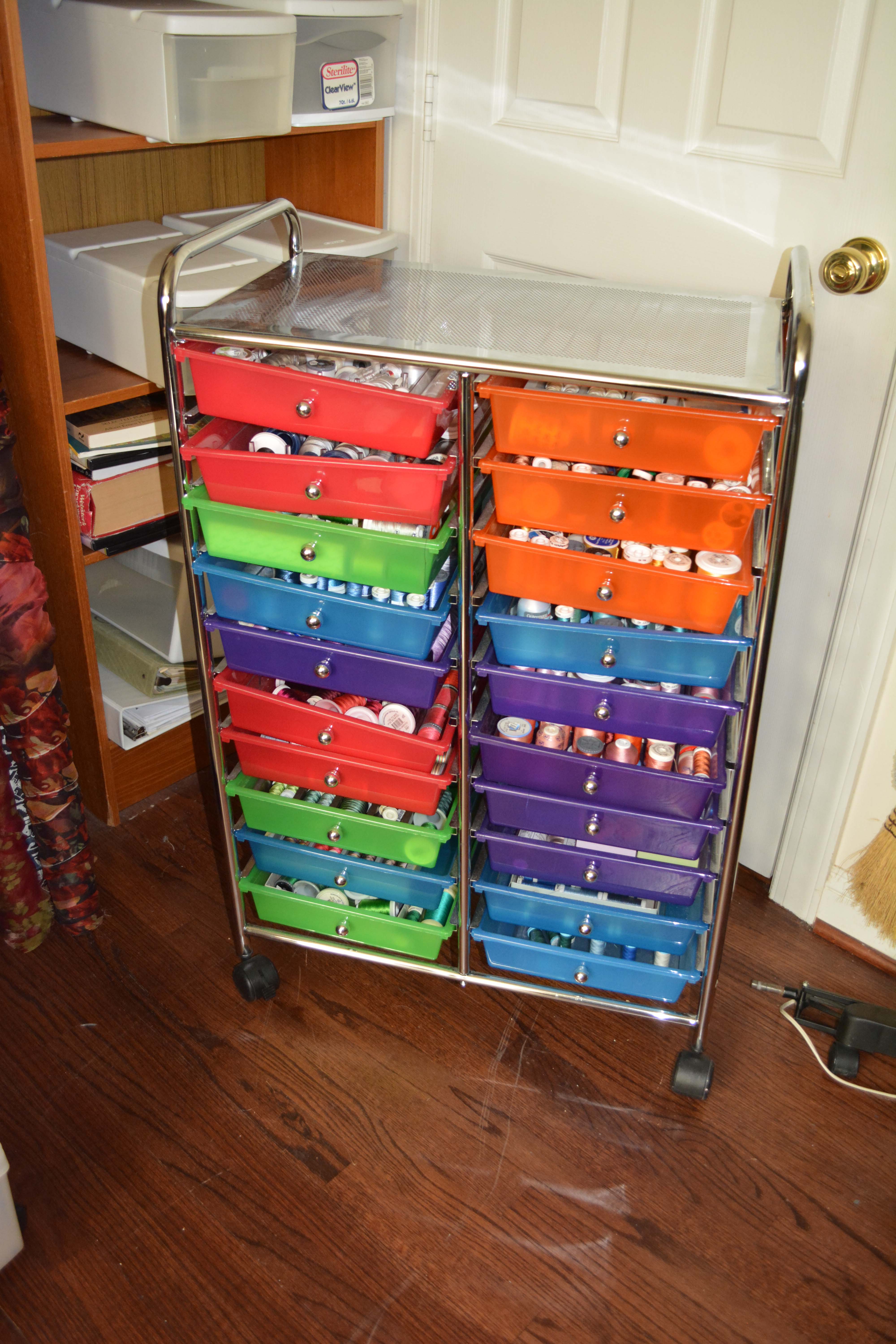 Rolling Storage Carts of Thread