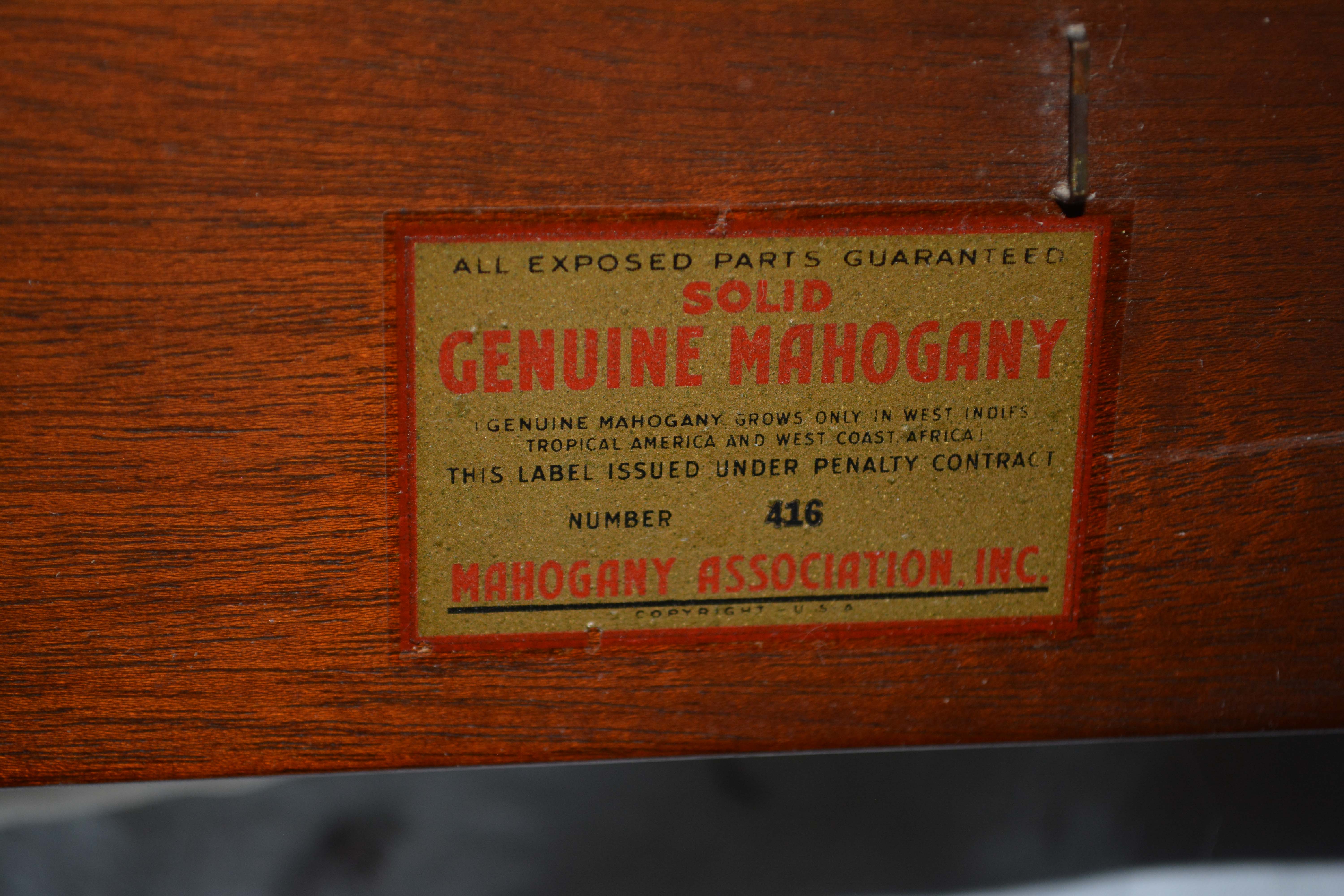 Vintage Mahogany Twin Spool Bed Frame