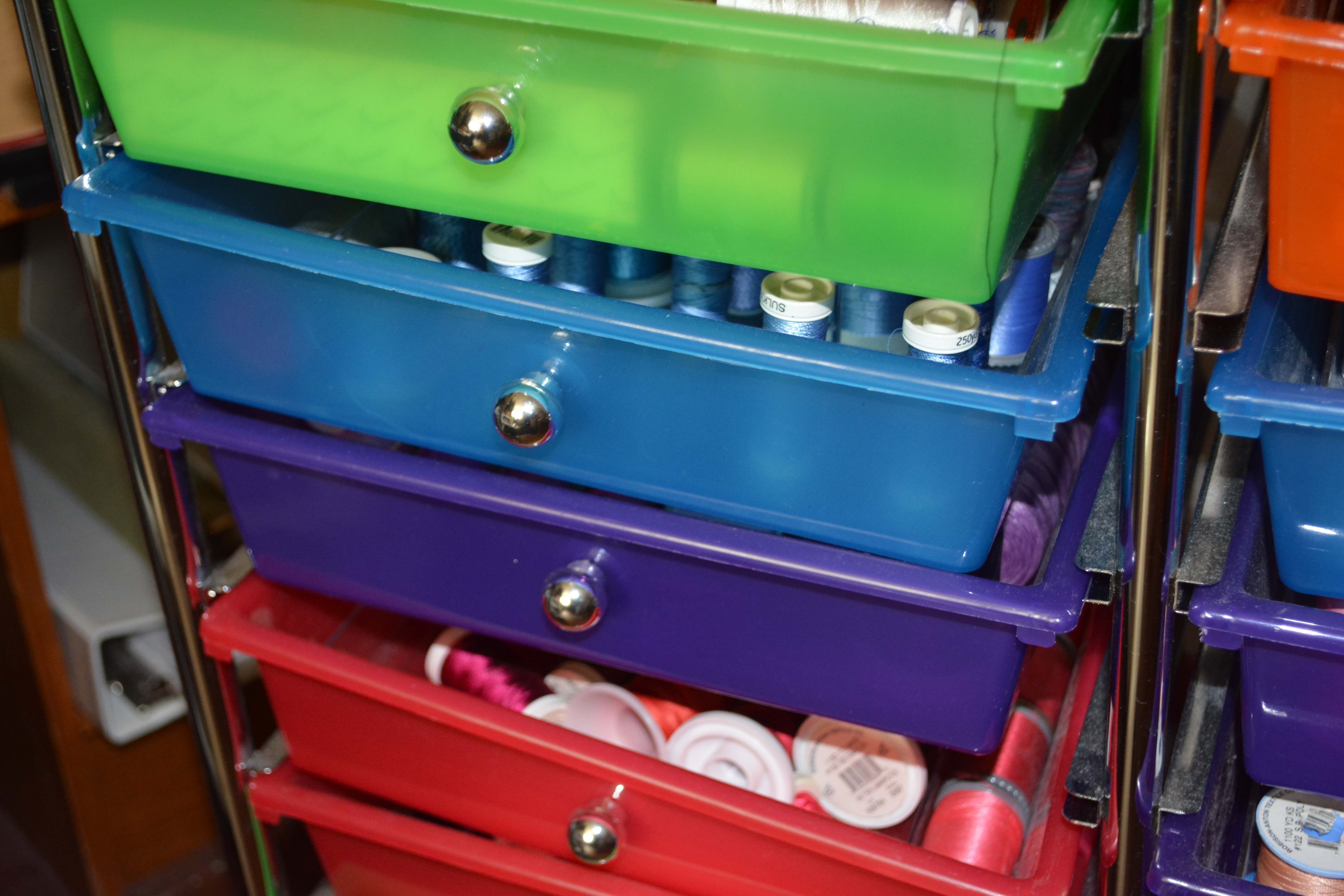 Rolling Storage Carts of Thread