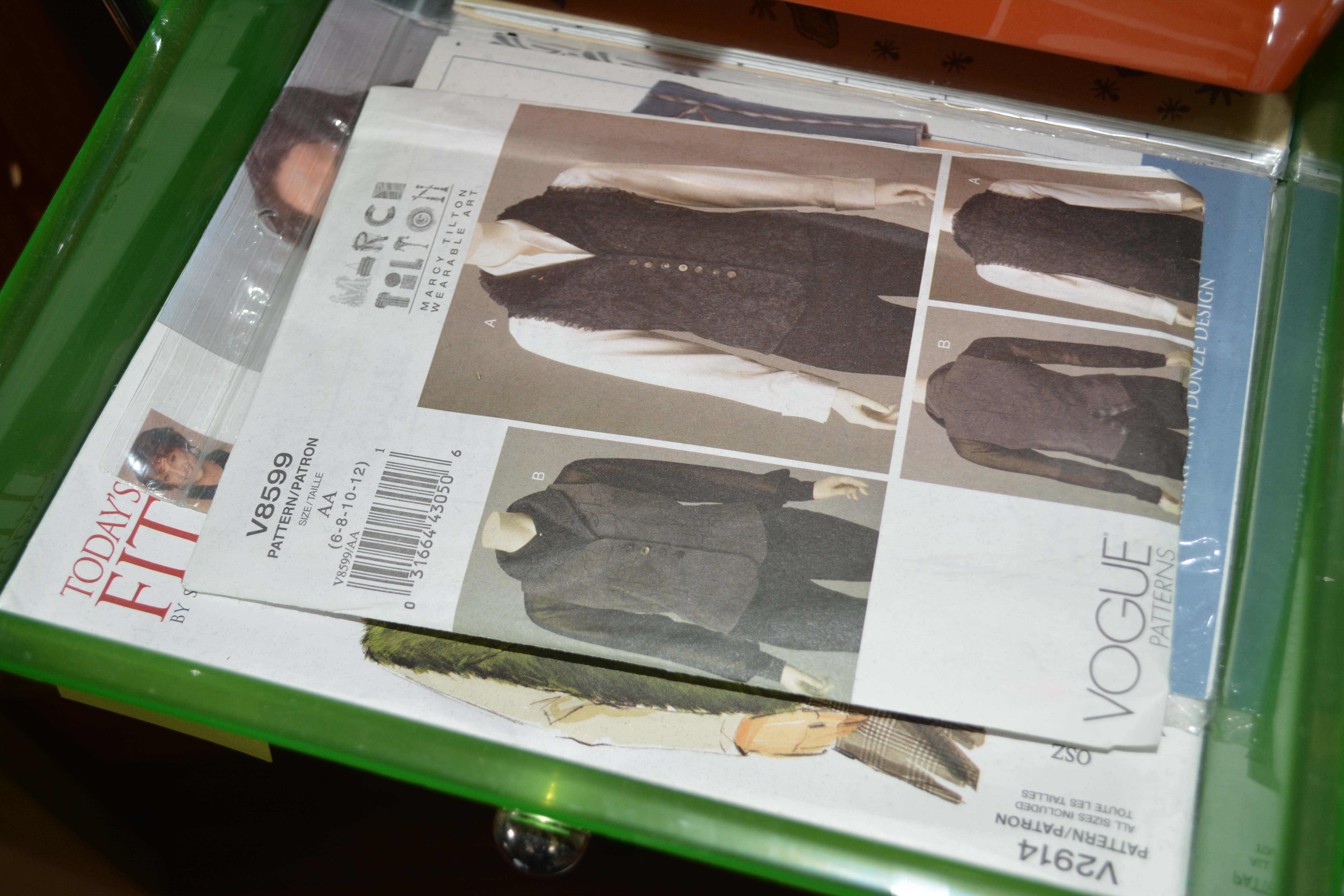 Rolling Storage Cart with Dress Patterns