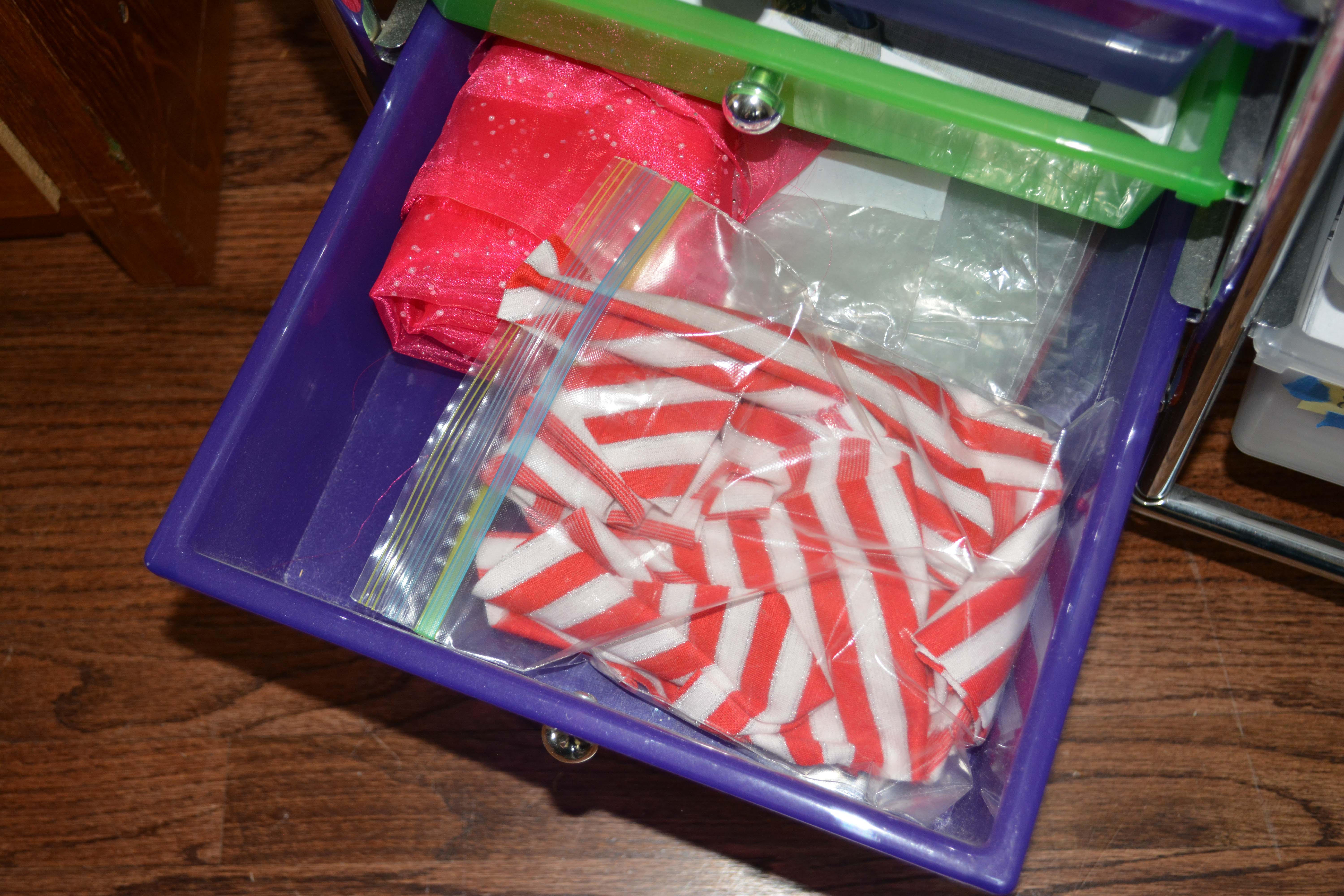 Rolling Storage Cart with Dress Patterns