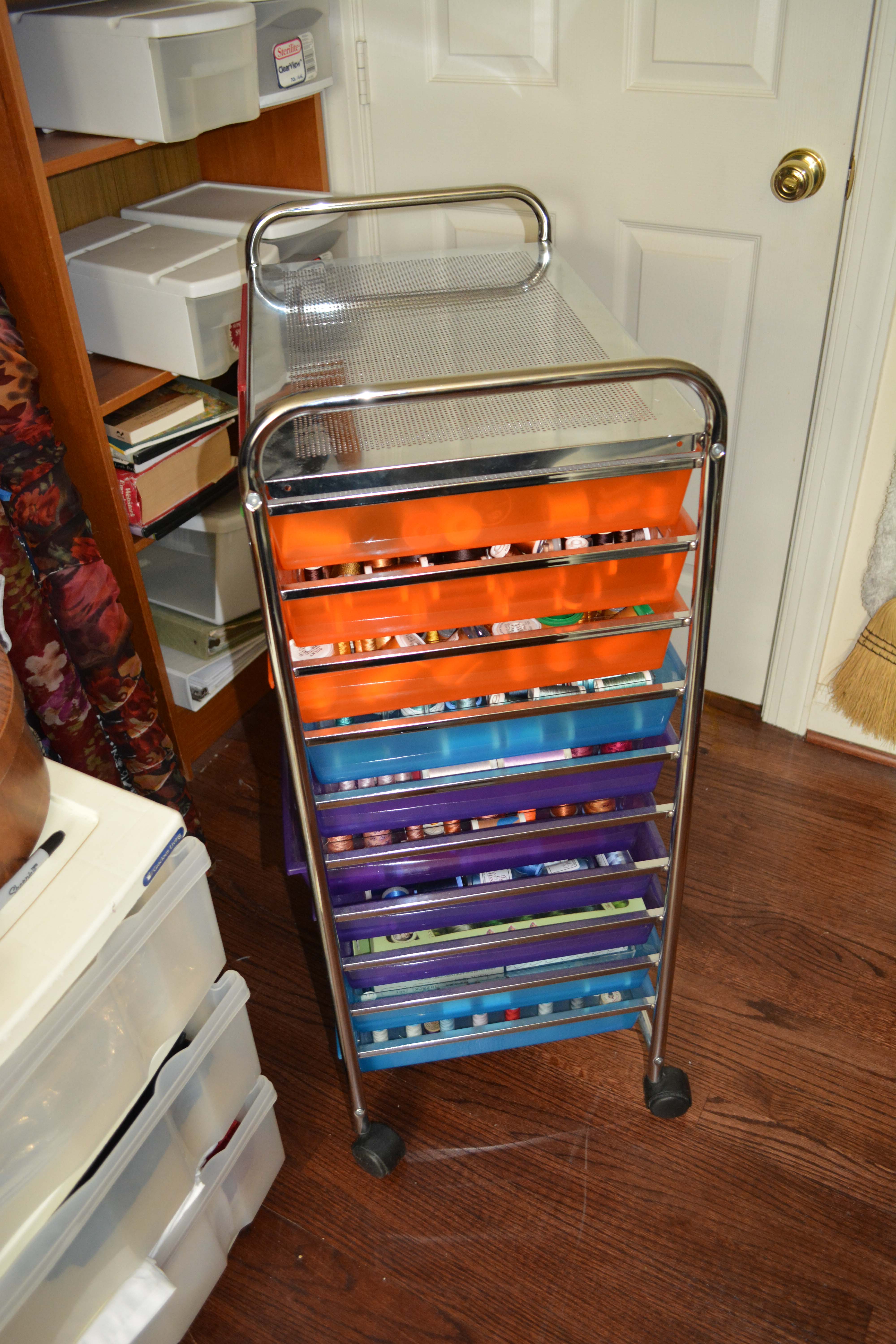 Rolling Storage Carts of Thread