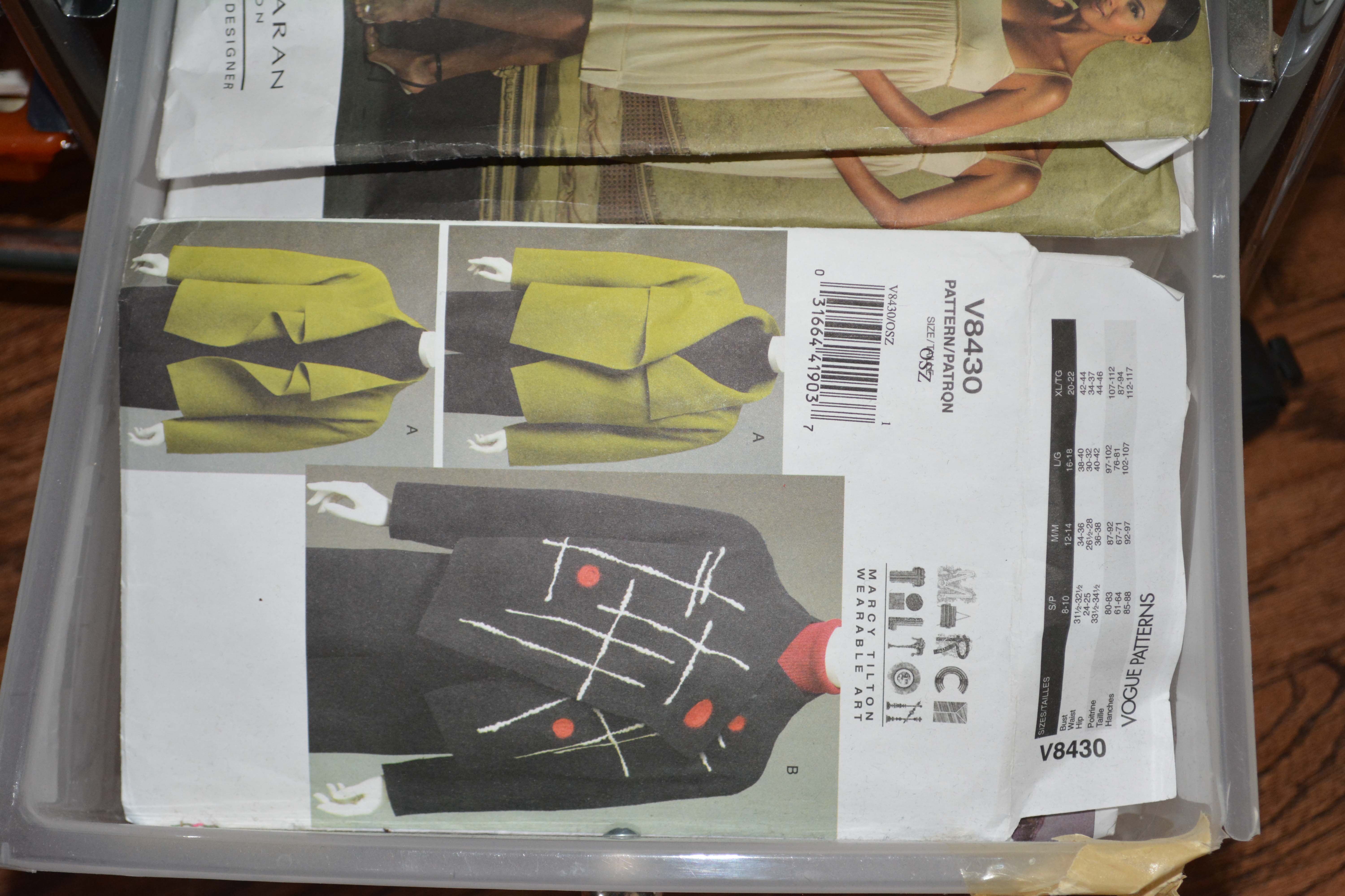 Rolling Storage Cart with Dress Patterns