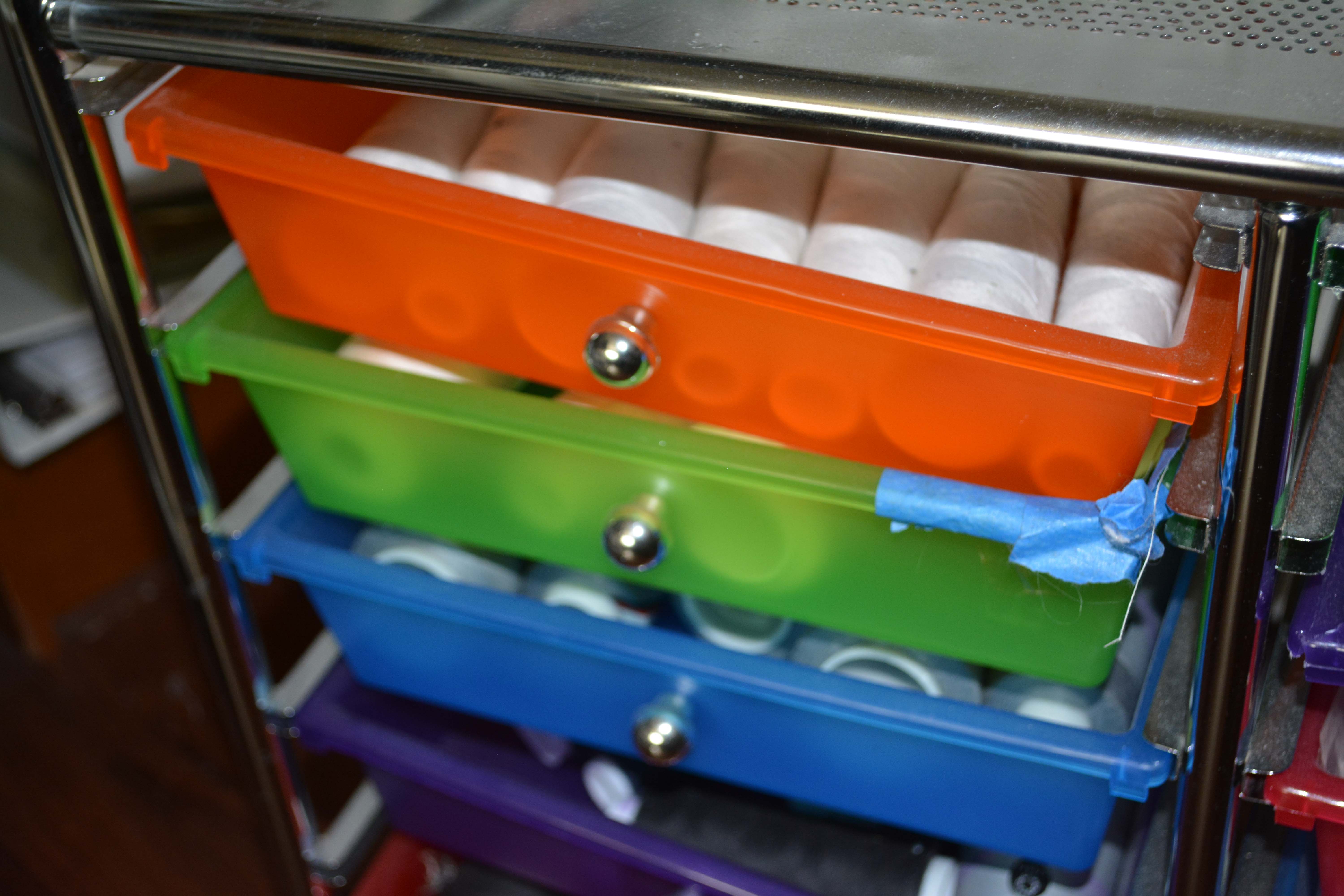 Rolling Storage Carts of Thread