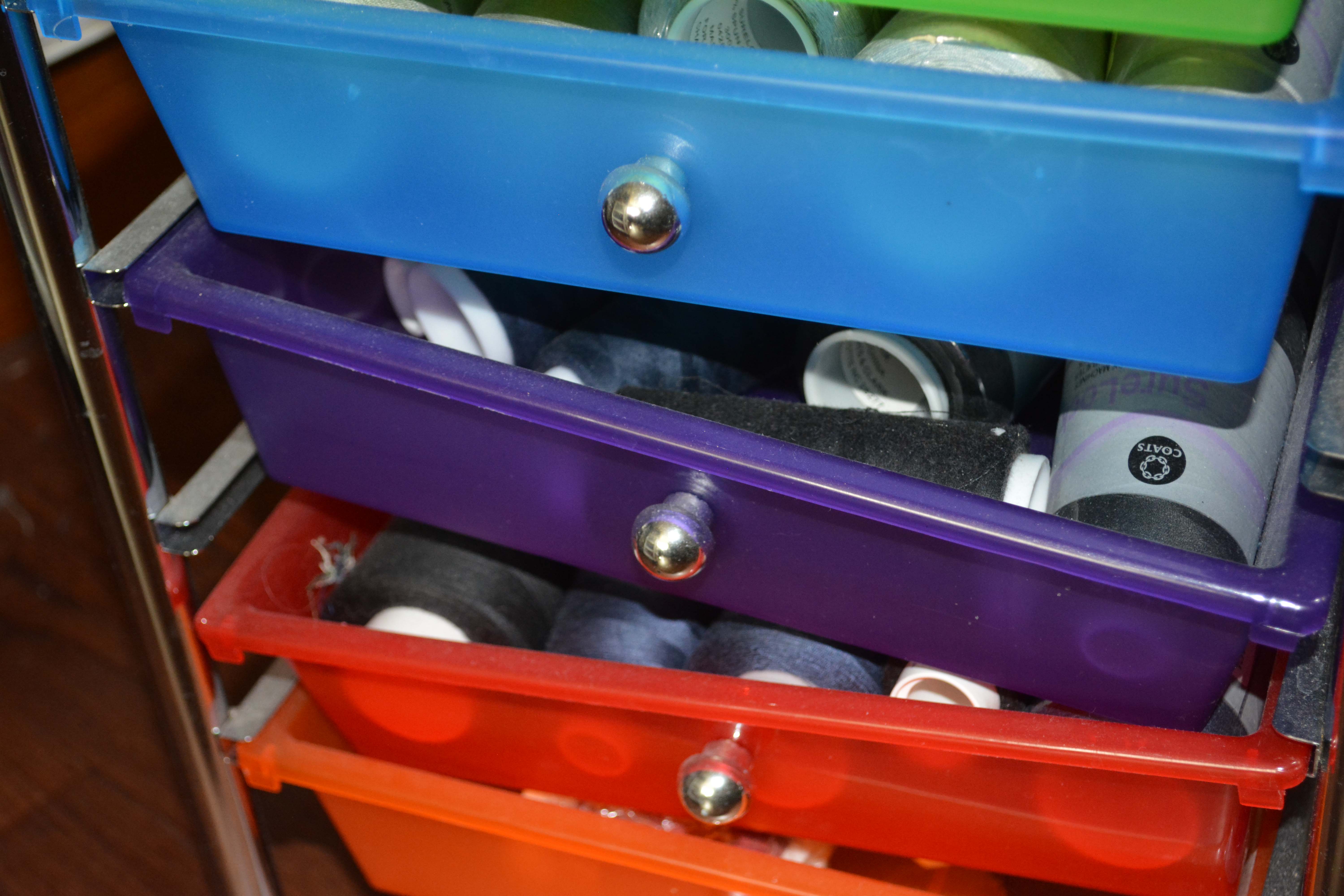 Rolling Storage Carts of Thread