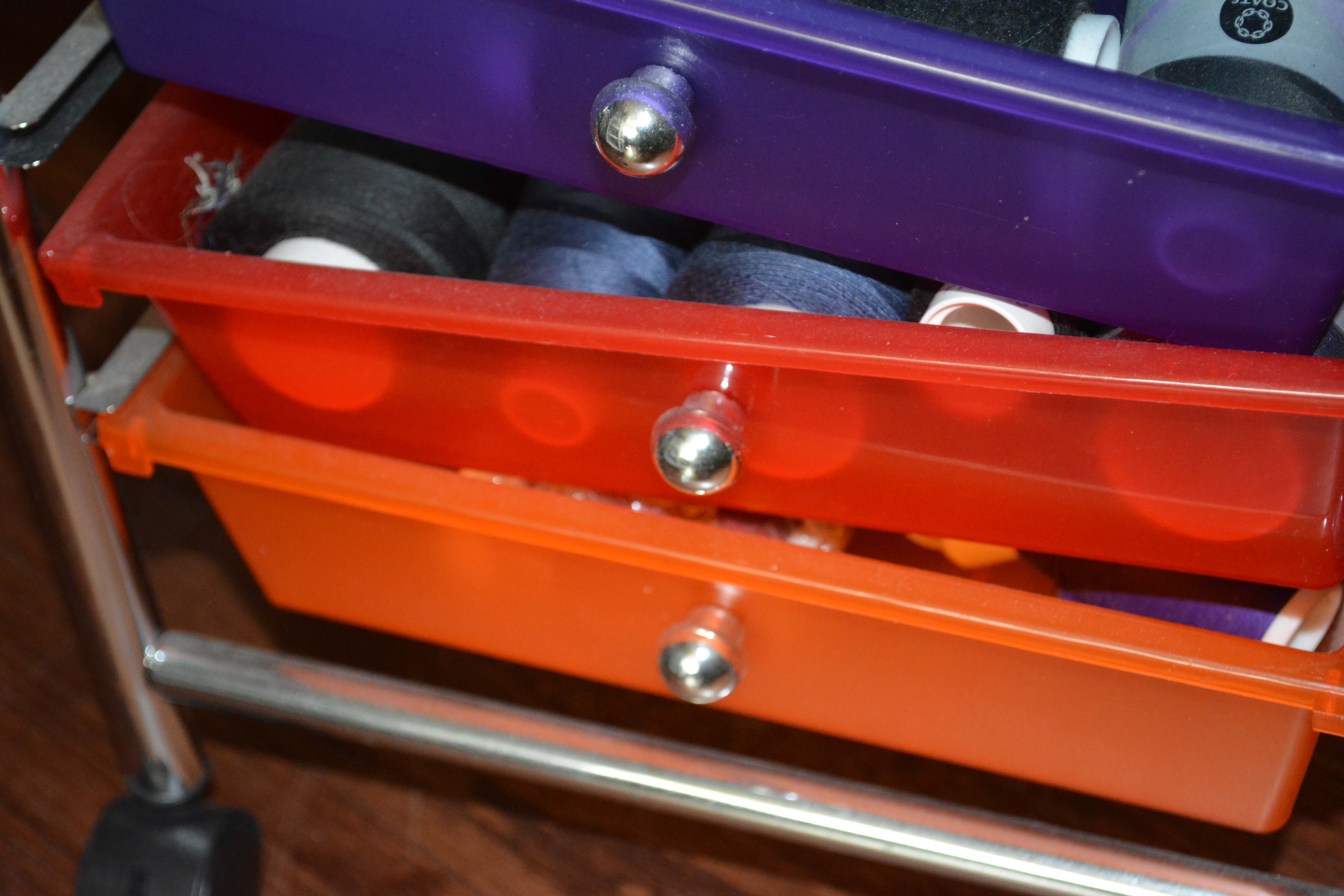 Rolling Storage Carts of Thread