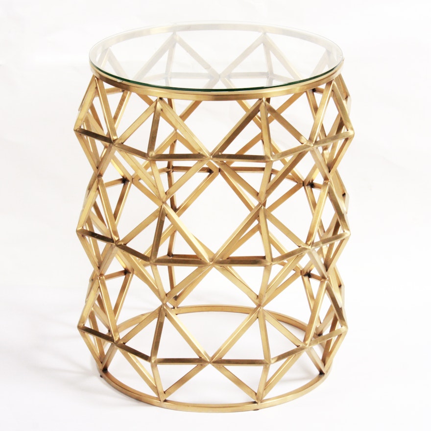 Modern Style Geometric Side Table by Blink Home