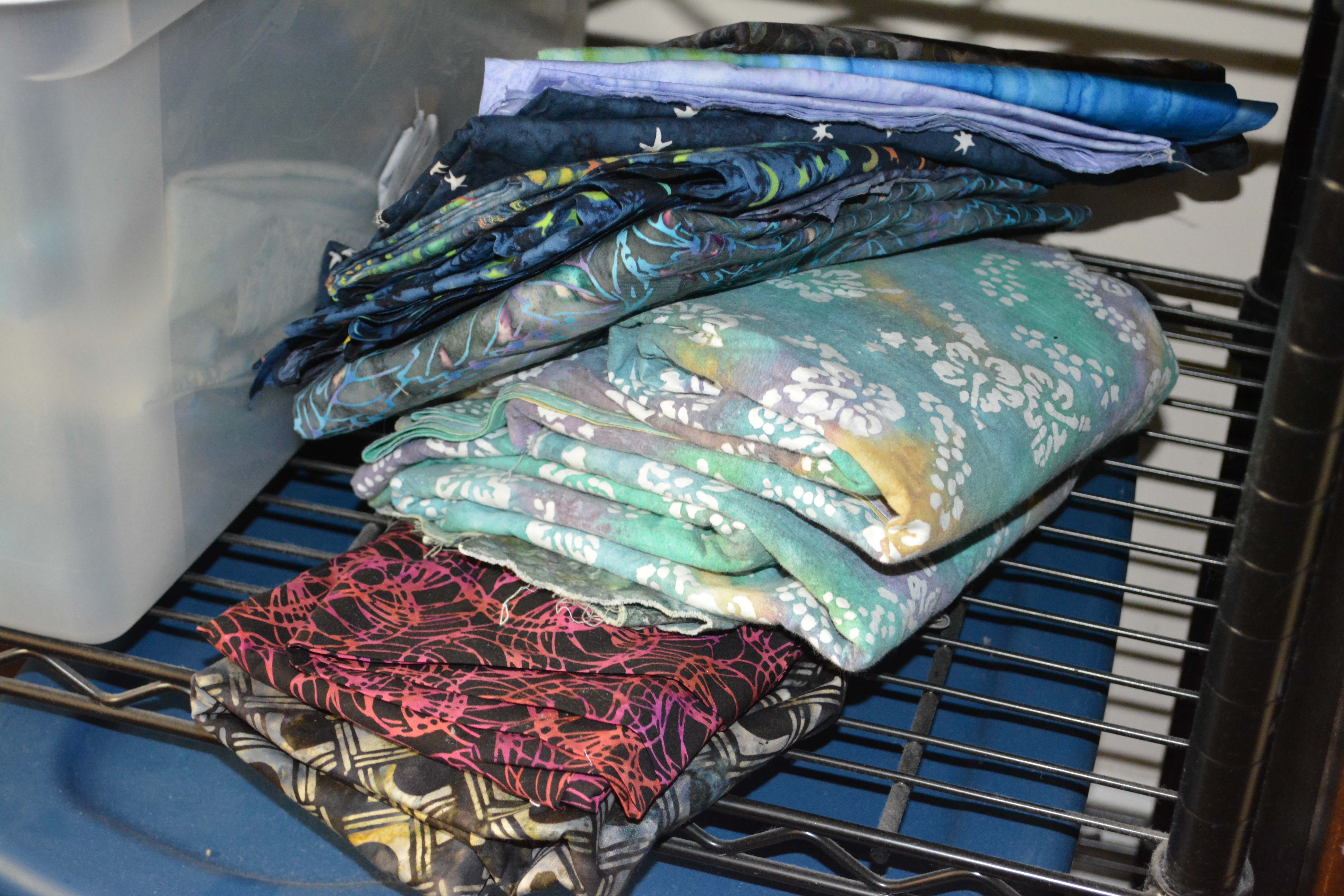 Collection of Fabric Including Batik Prints