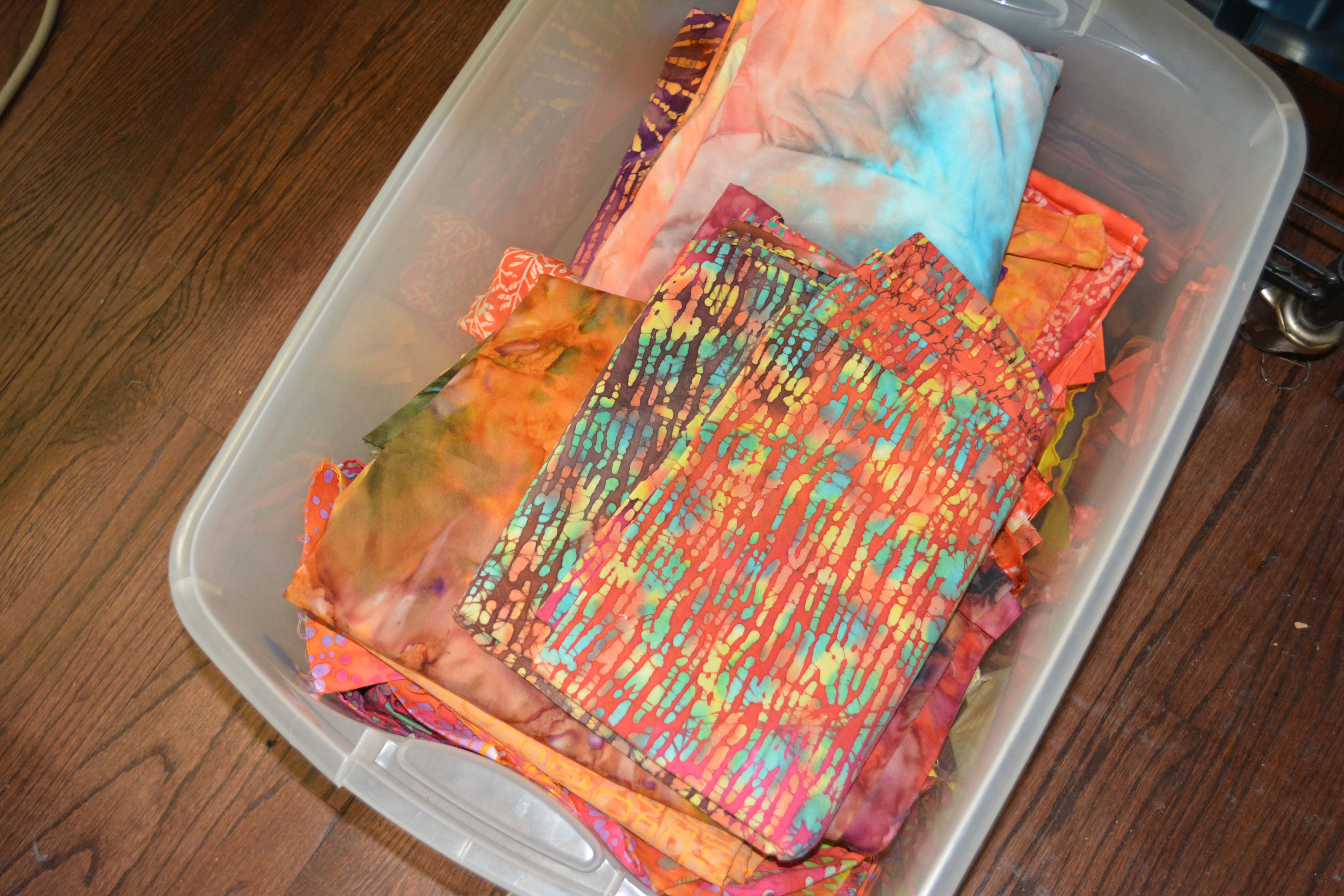 Collection of Fabric Including Batik Prints