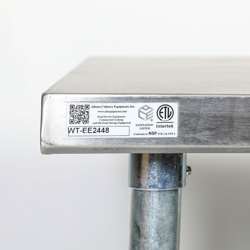 Atlanta Culinary Equipment, Inc. Stainless Steel 24" x 48" Work Table