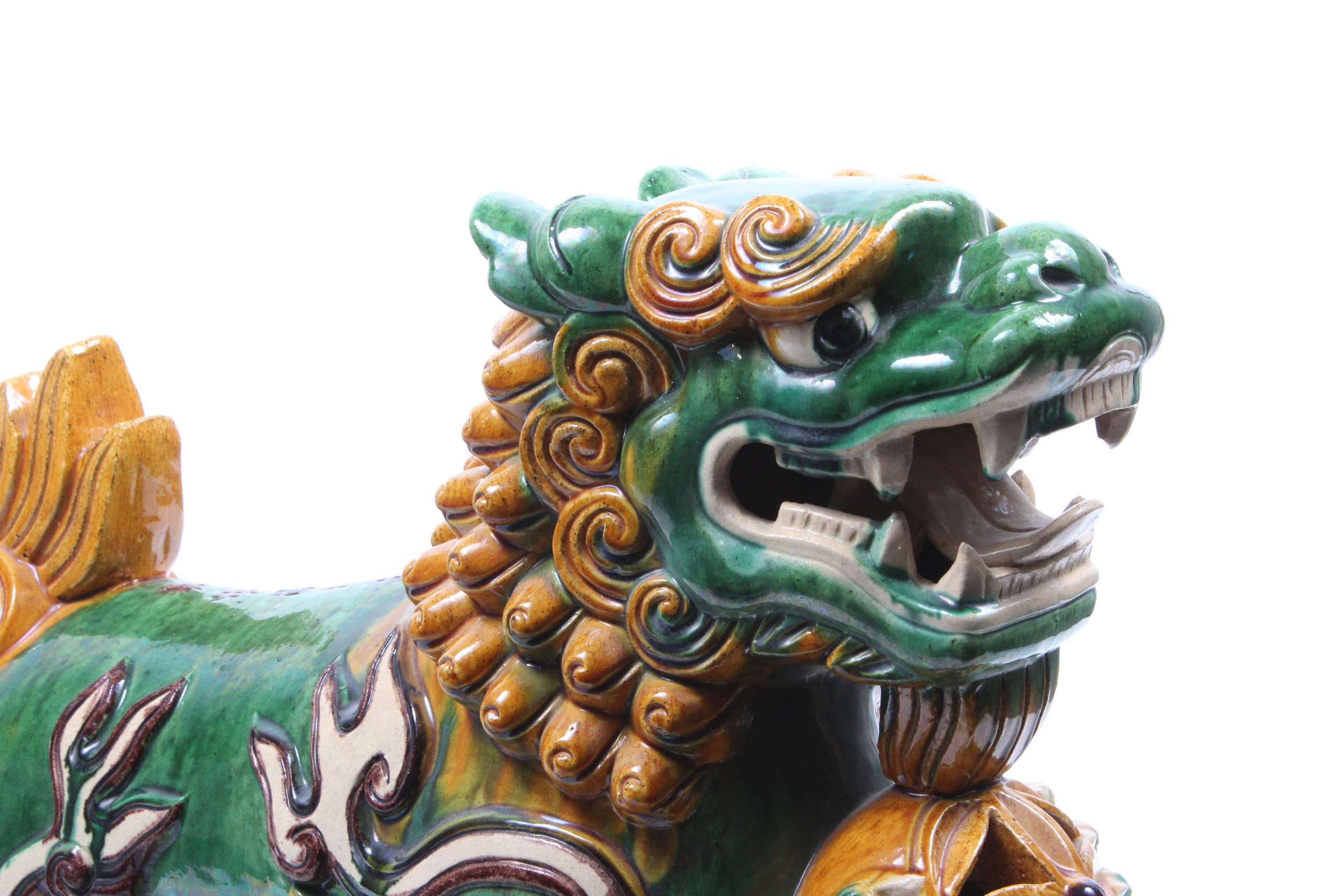 Chinese Lion Ceramic Roof Tile