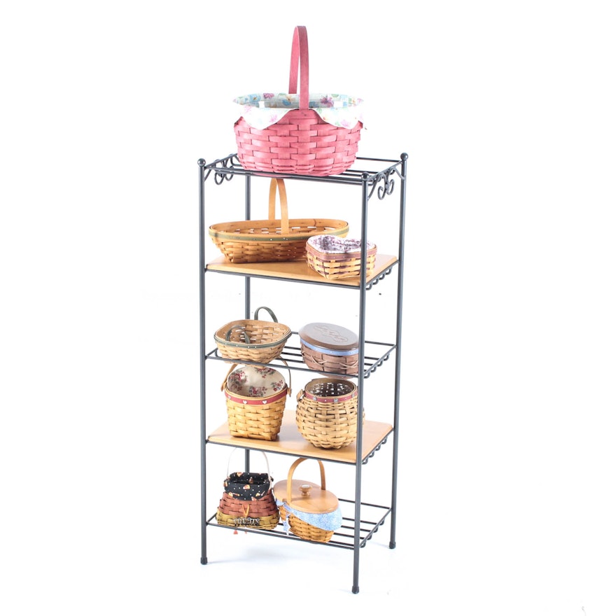 Longaberger Wrought Iron Stand and Baskets
