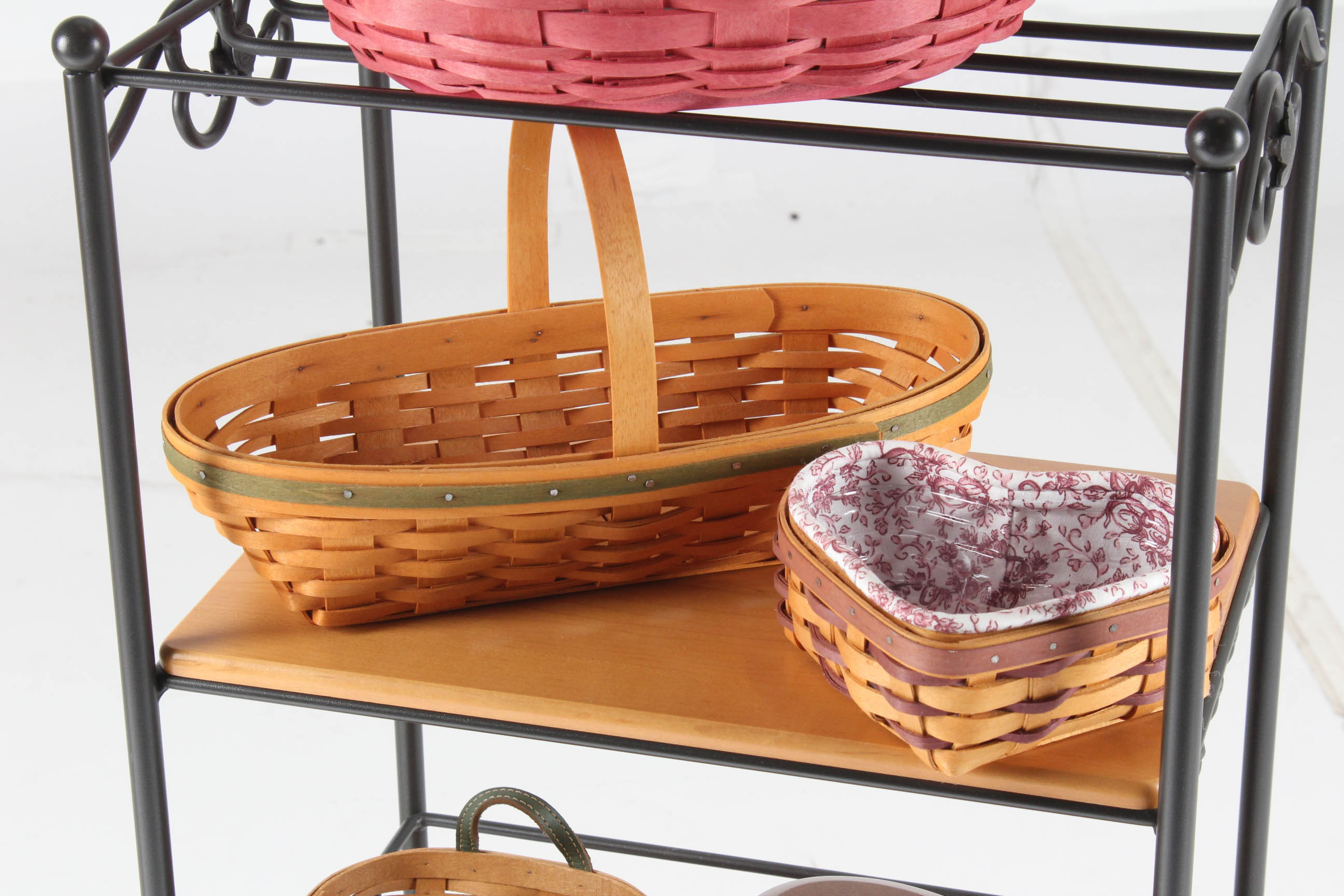 Longaberger Wrought Iron Stand and Baskets