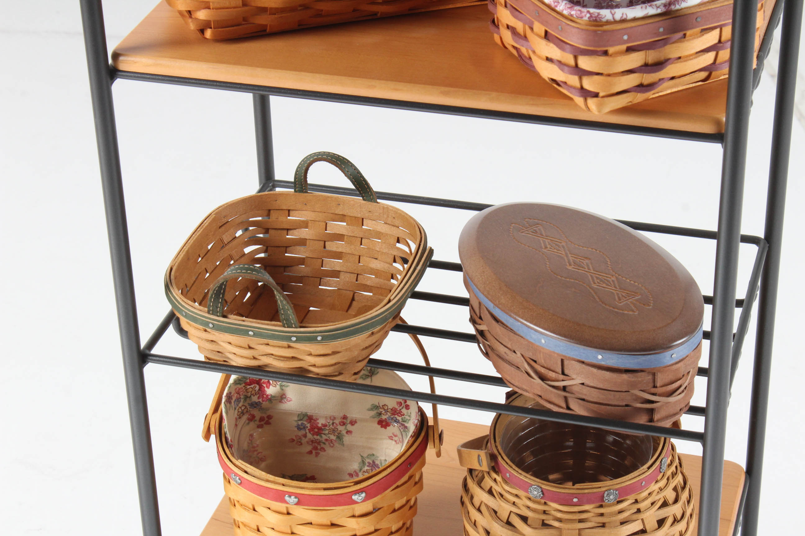 Longaberger Wrought Iron Stand and Baskets