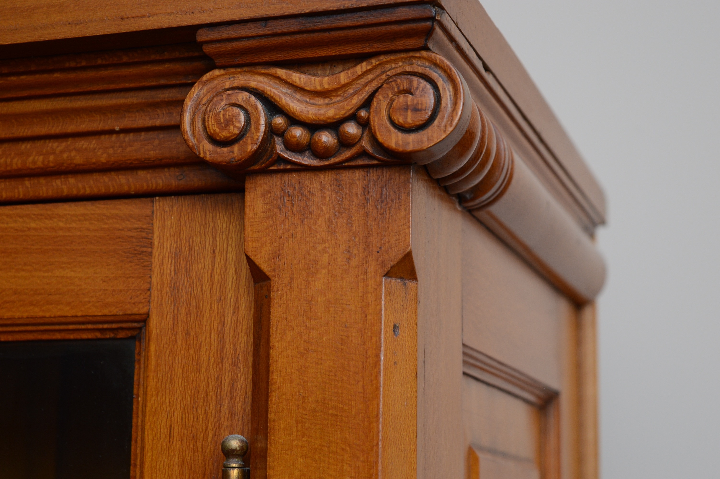 Antique Sycamore Wood Wall Unit