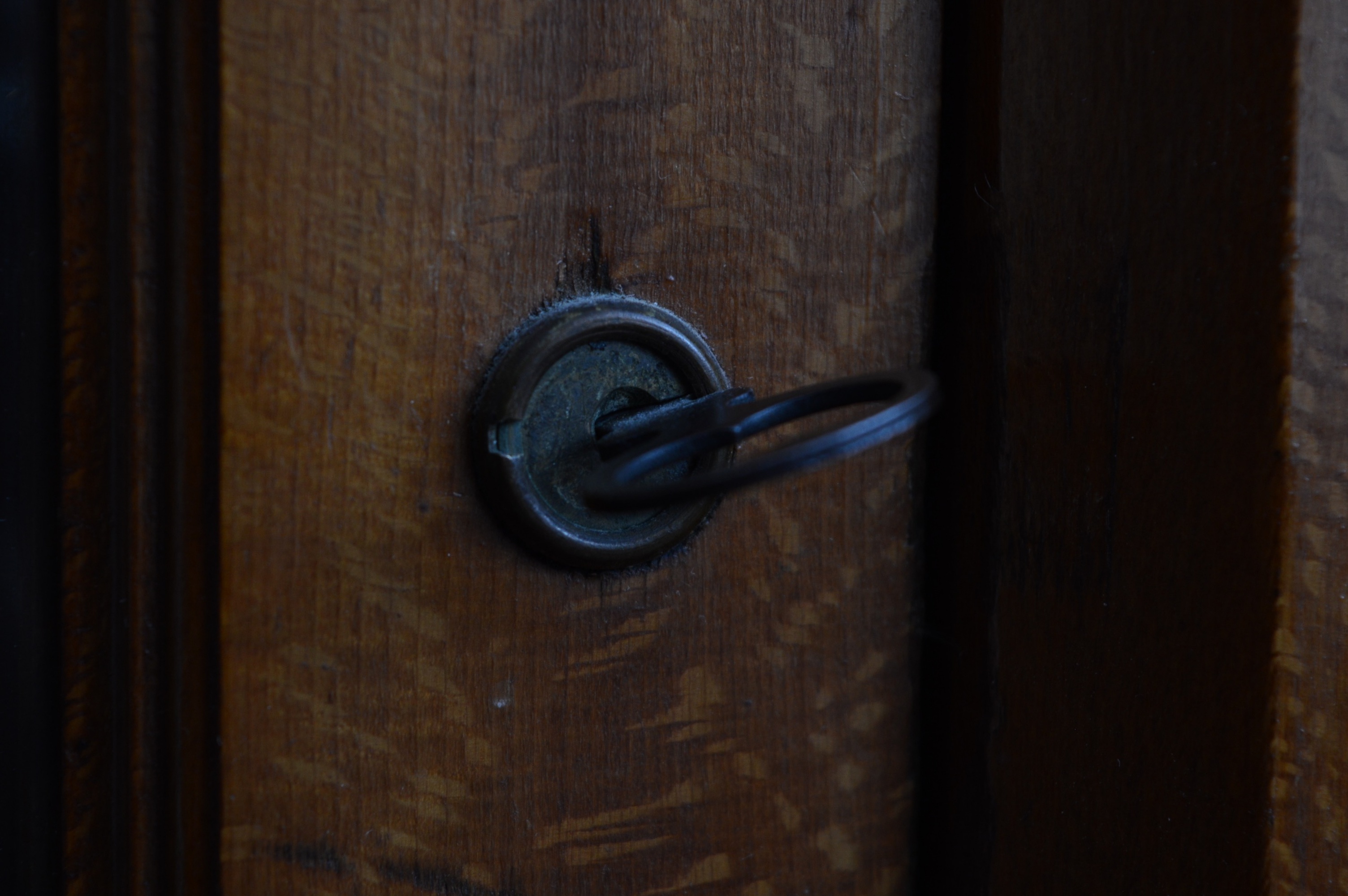 Antique Sycamore Wood Wall Unit