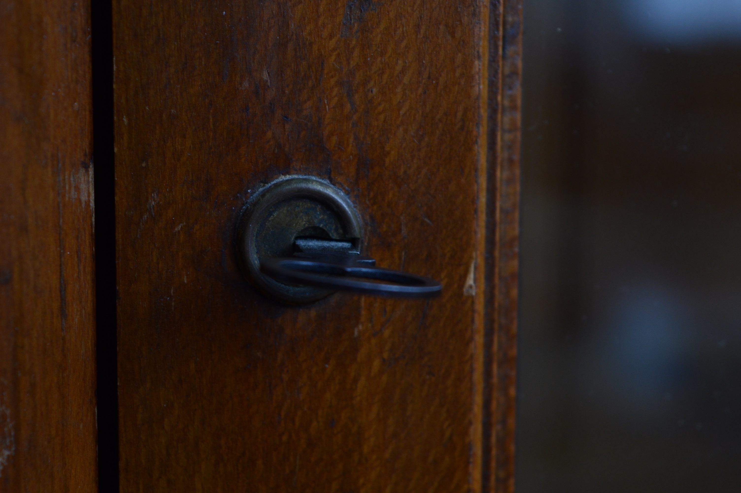 Antique Sycamore Wood Wall Unit