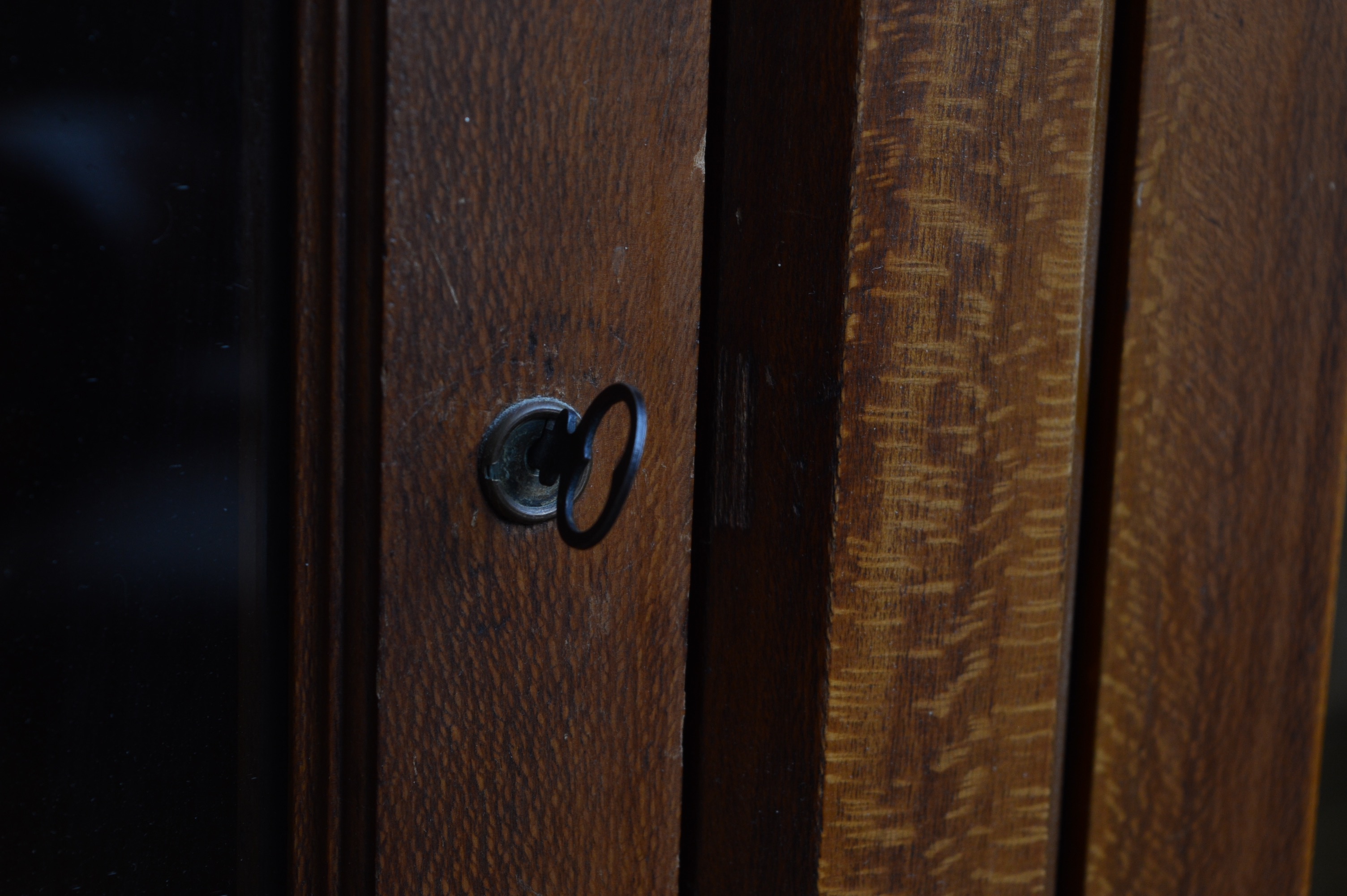 Antique Sycamore Wood Wall Unit