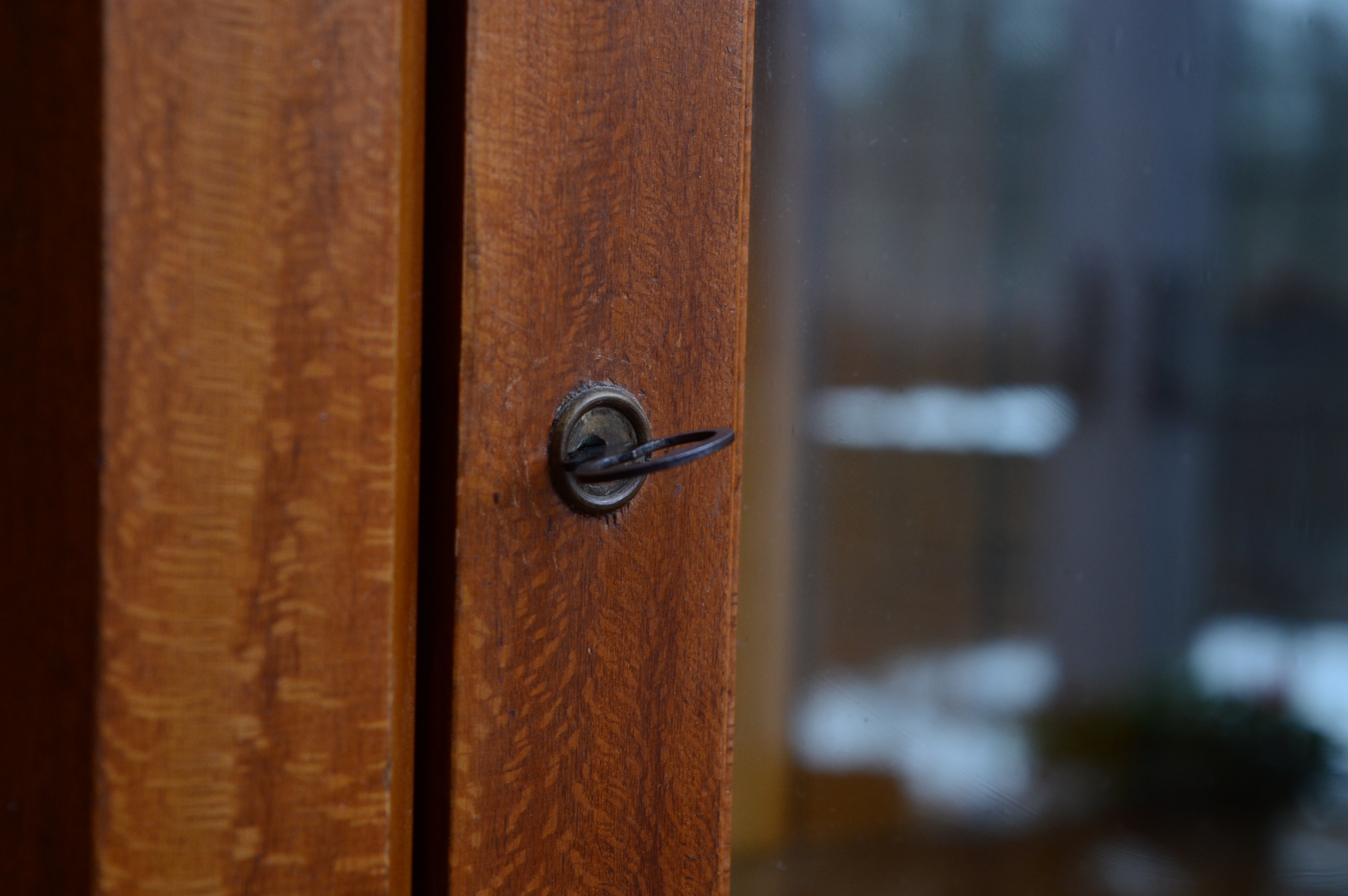 Antique Sycamore Wood Wall Unit