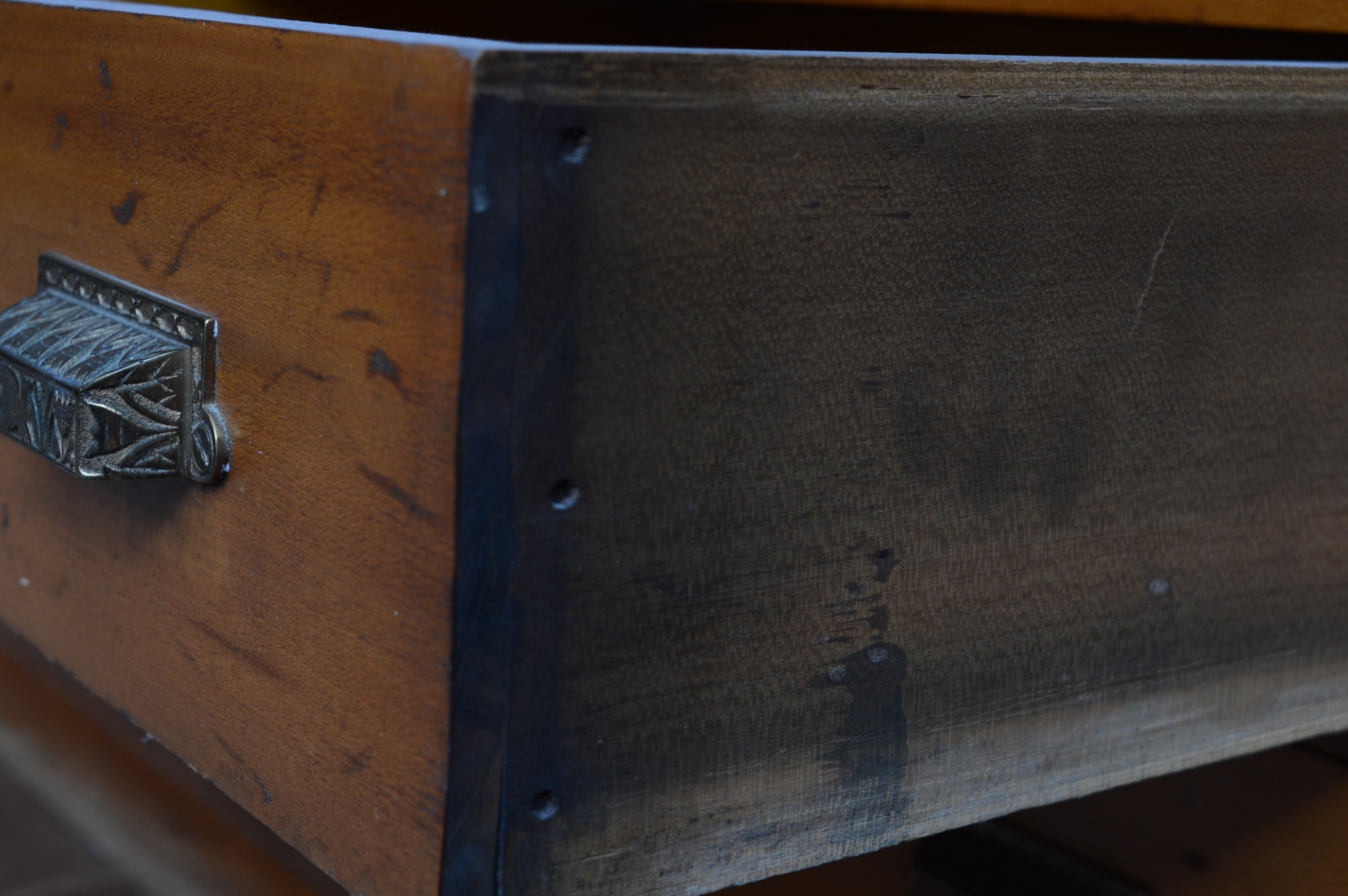 Antique Sycamore Wood Wall Unit