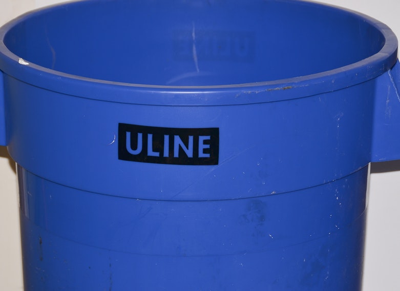 Two ULINE Trash Cans