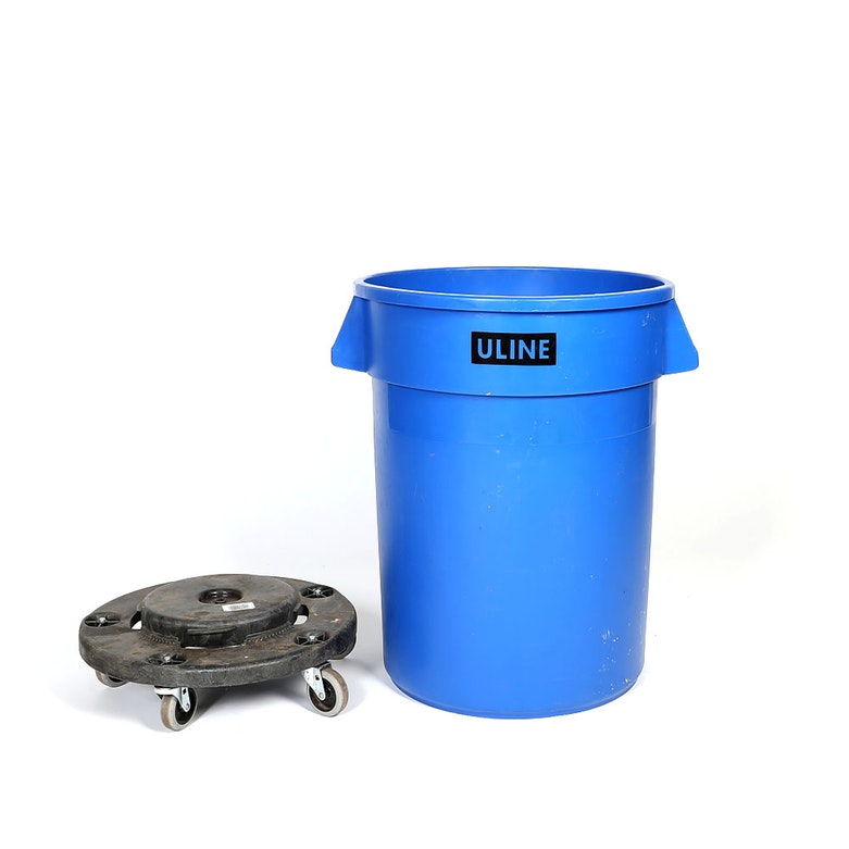 Two ULINE Trash Cans