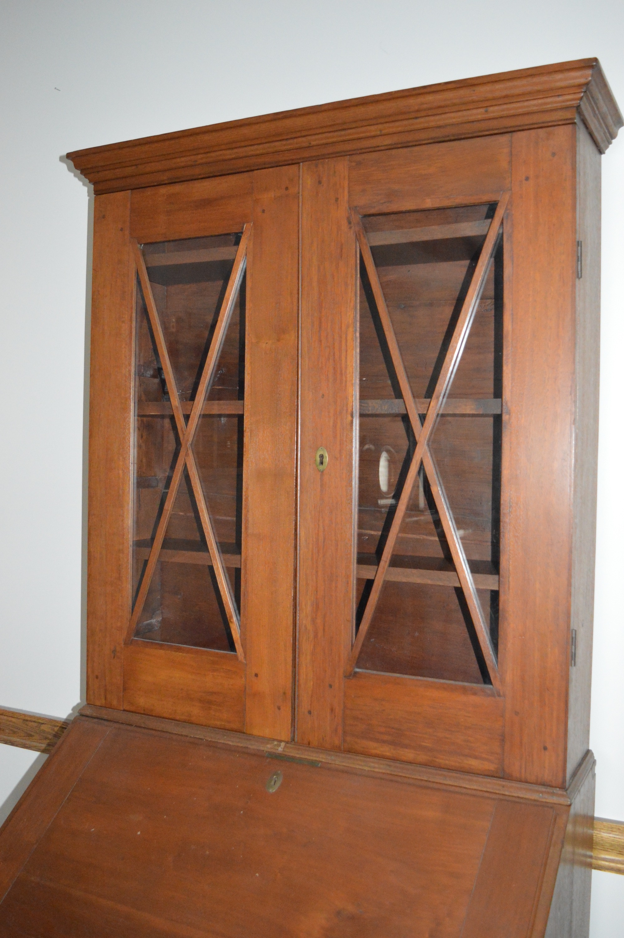 Antique Federal Style Walnut Secretary Desk