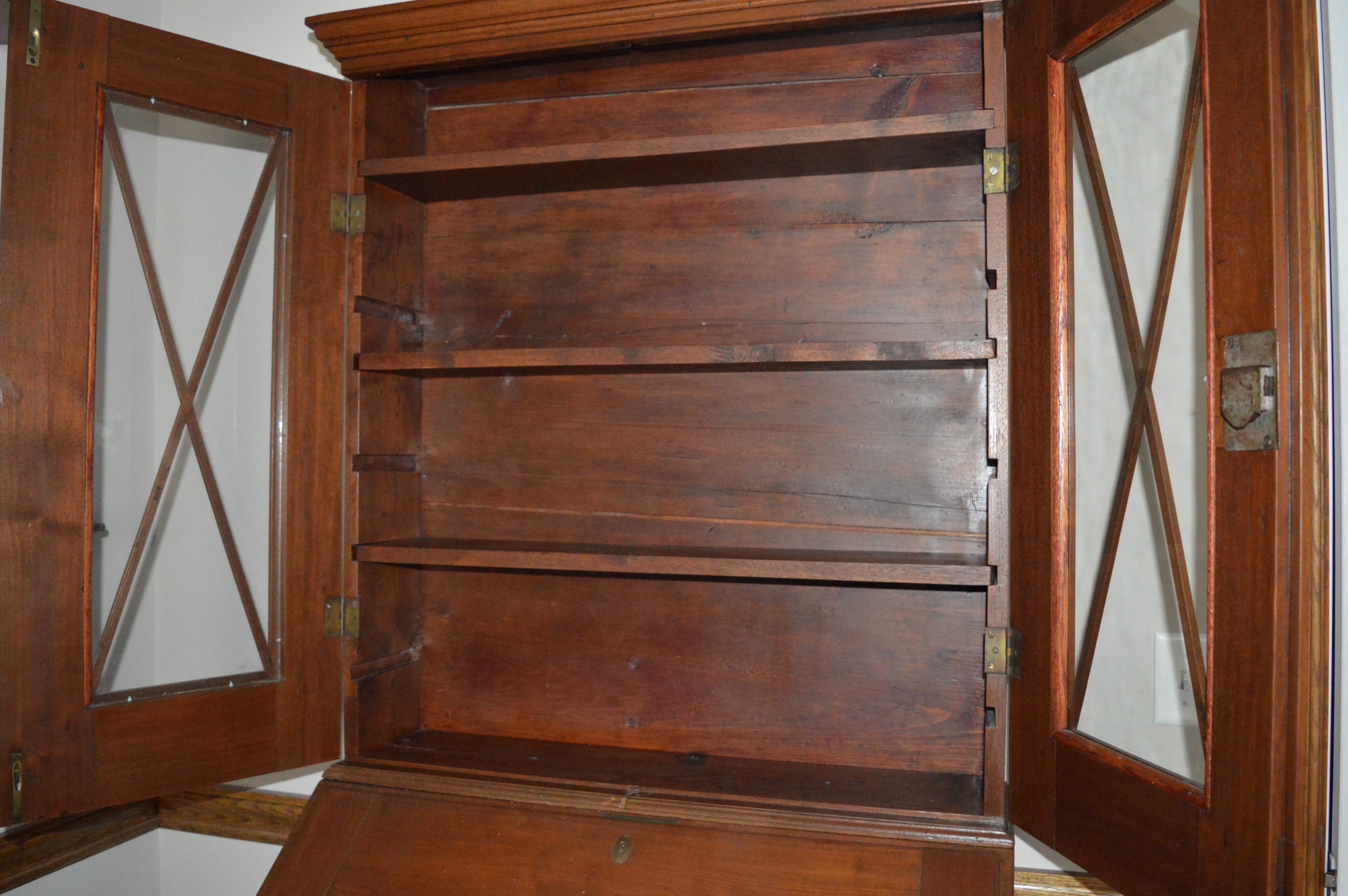 Antique Federal Style Walnut Secretary Desk