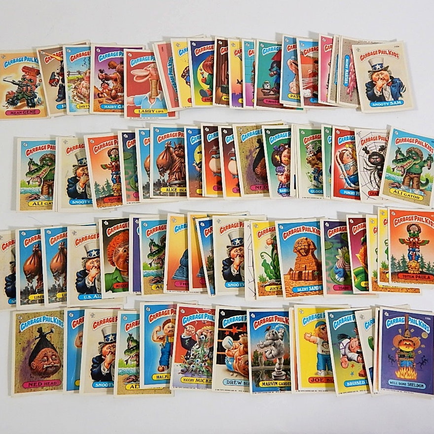 Collection of 1980s Garbage Pail Kids Cards