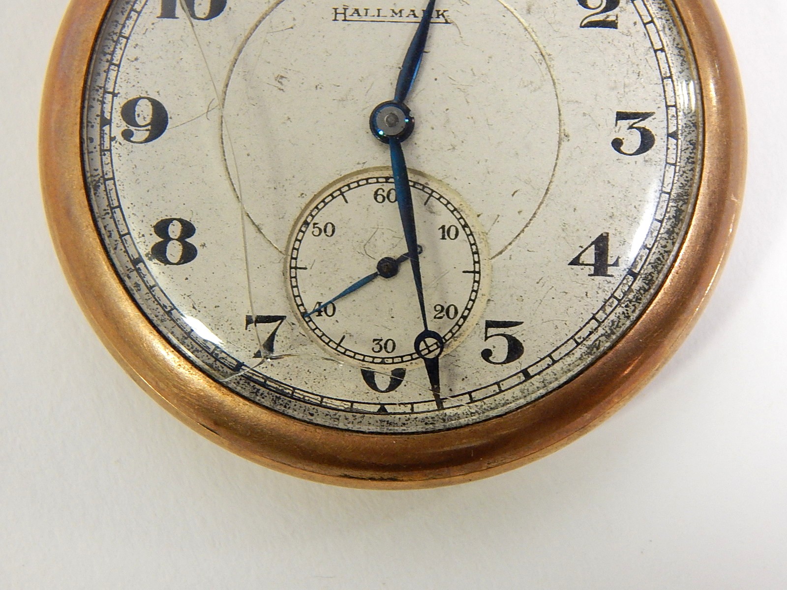 Vintage Hallmark Pocket Watch with Coin Fob and Chain