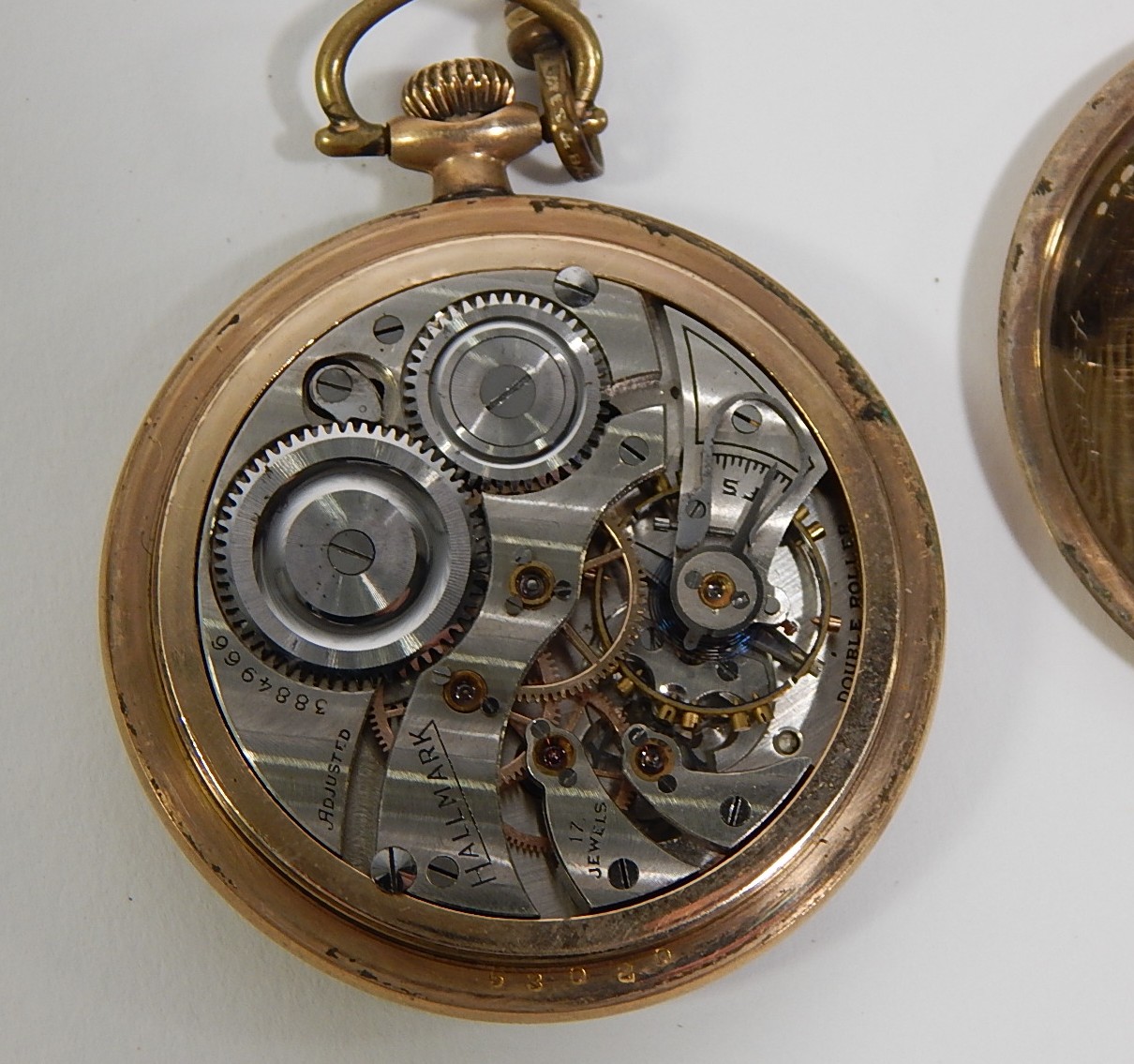Vintage Hallmark Pocket Watch with Coin Fob and Chain
