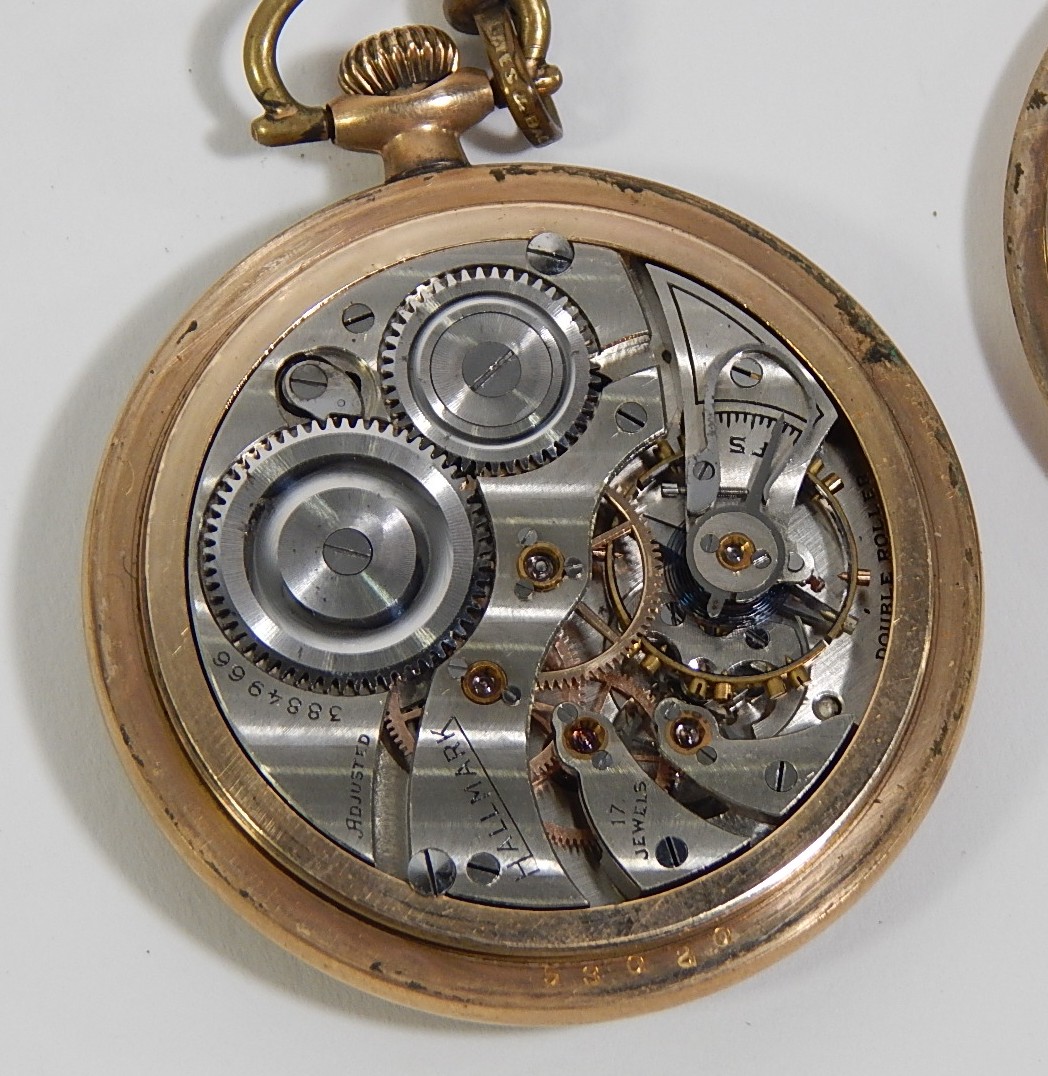 Vintage Hallmark Pocket Watch with Coin Fob and Chain