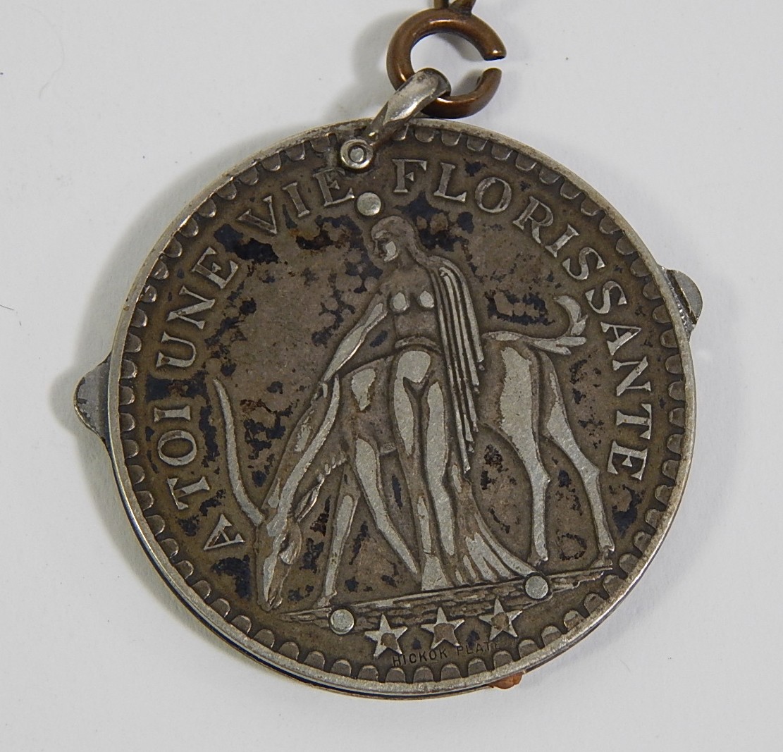 Vintage Hallmark Pocket Watch with Coin Fob and Chain