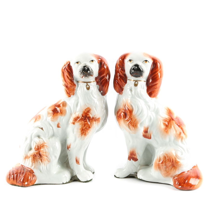 Staffordshire Style Porcelain Dogs